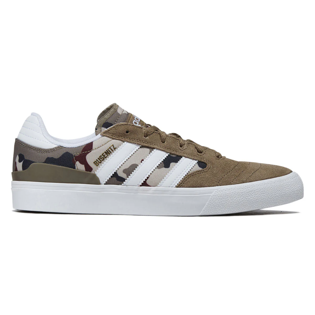 Adidas Busenitz Vulc II Shoes - Khaki/Ftwr White/Aurora Ink