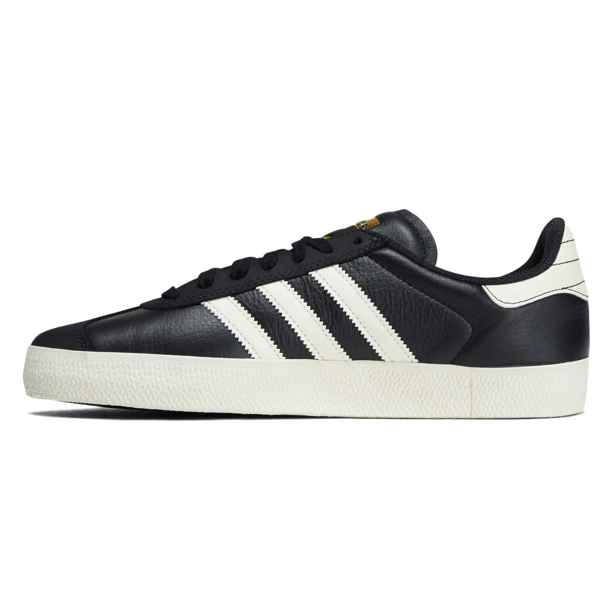 Adidas Gazelle ADV Shoes - Core Black/Cream White/Gold Metallic - Image 2