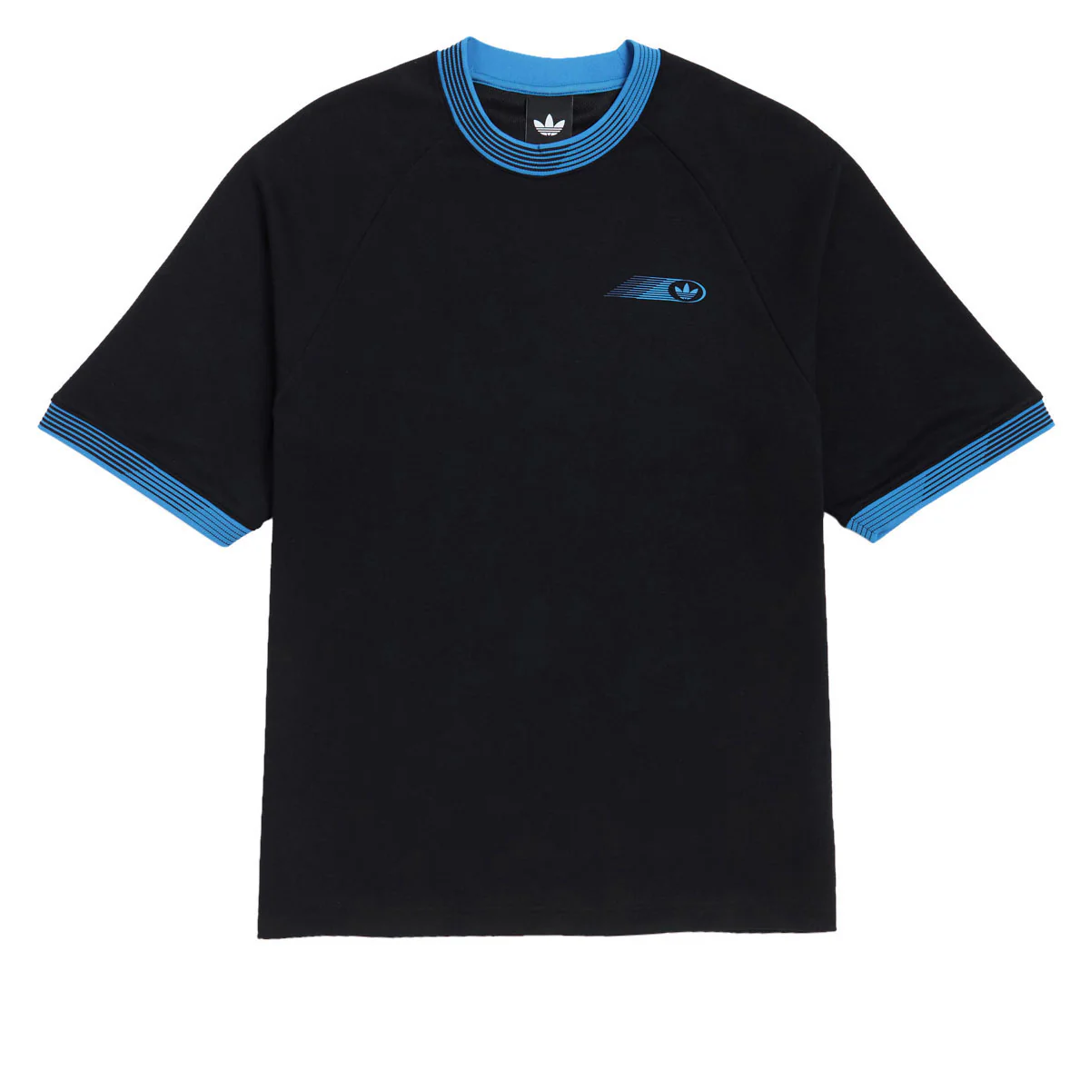 Adidas Skate Form T-Shirt - Black/Lucid Ray Blue