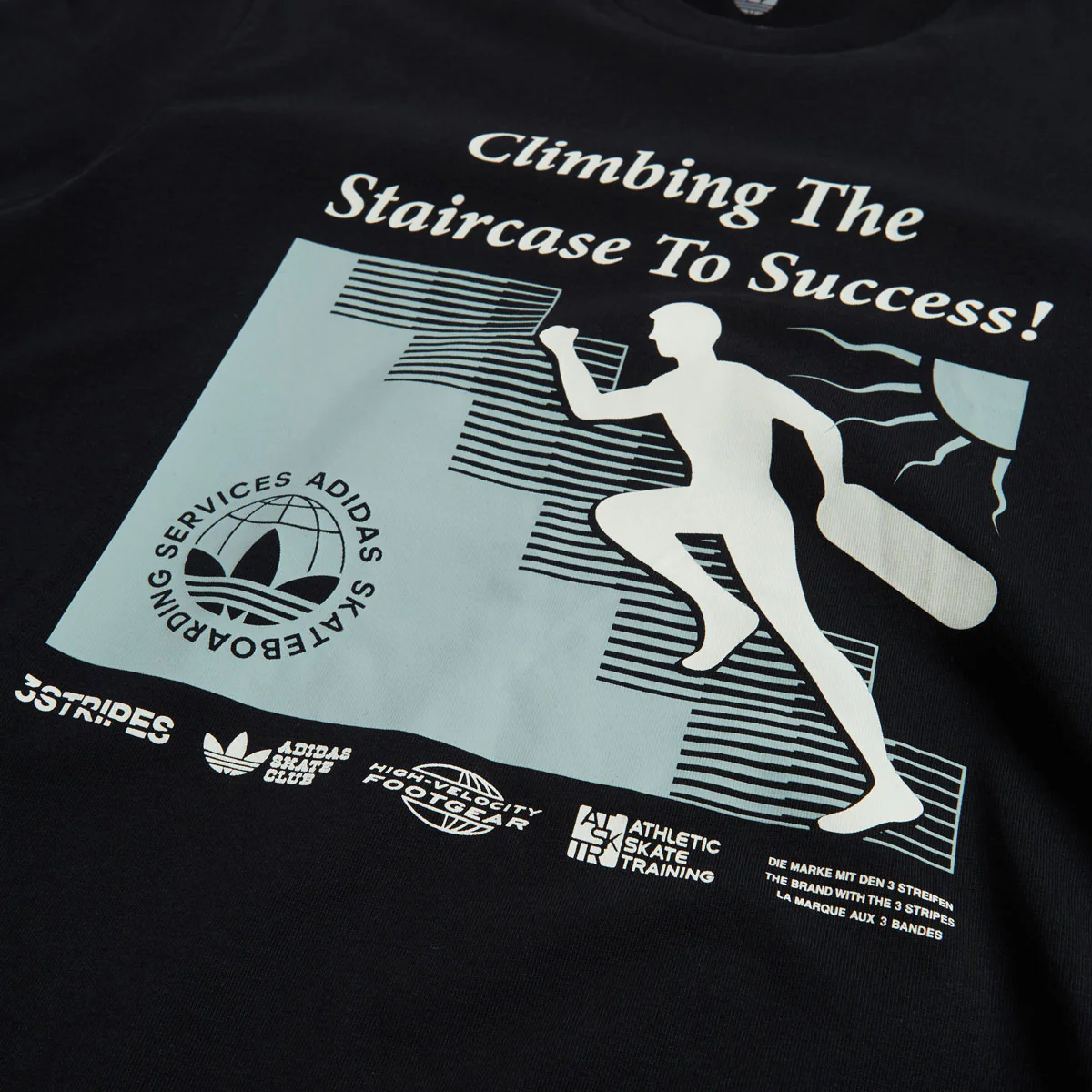 Adidas Skate Staircase T-Shirt - Black - Image 2