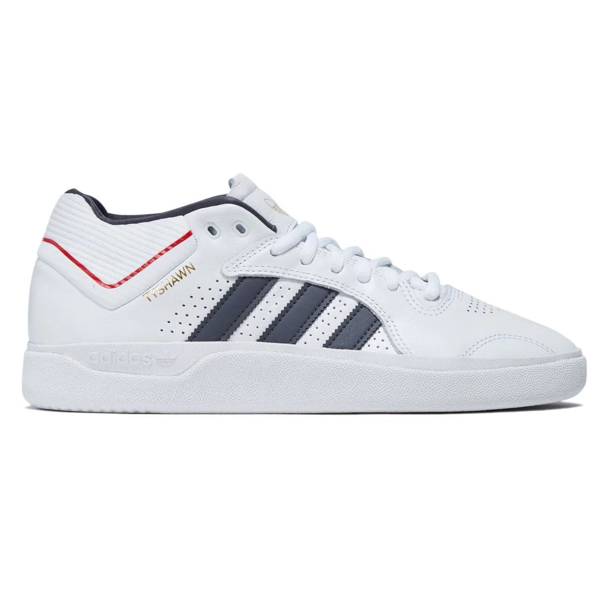 Adidas Tyshawn Shoes - Ftwr White/Aurora Onix/Collegiate Red