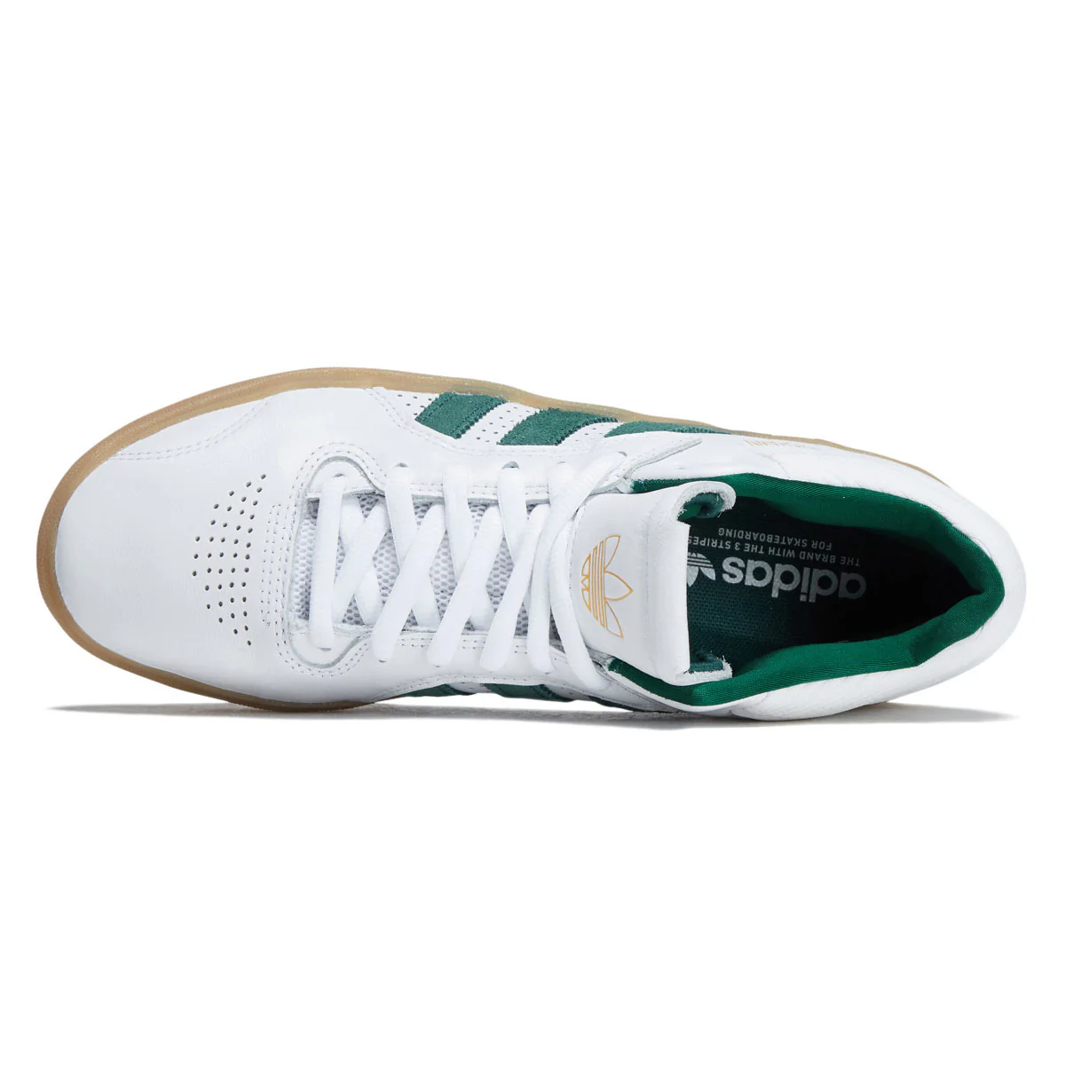 Adidas Tyshawn Shoes - Ftwr White/Collegiate Green/Gum - Image 3