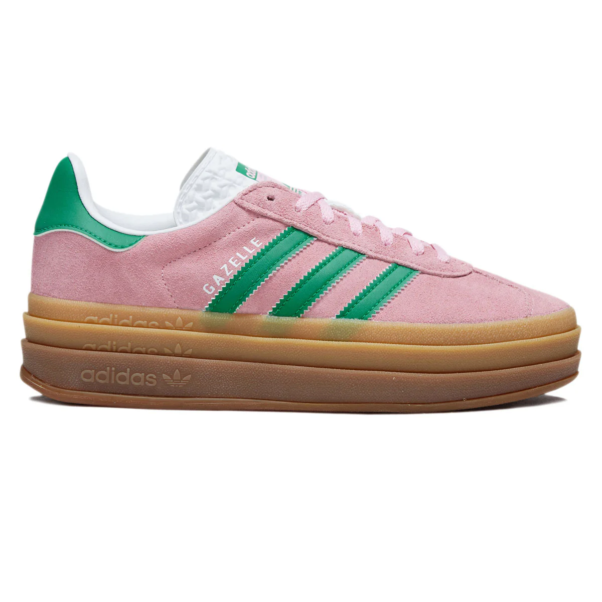 Adidas Womens Gazelle Bold Shoes - True Pink/Green/Ftwr White
