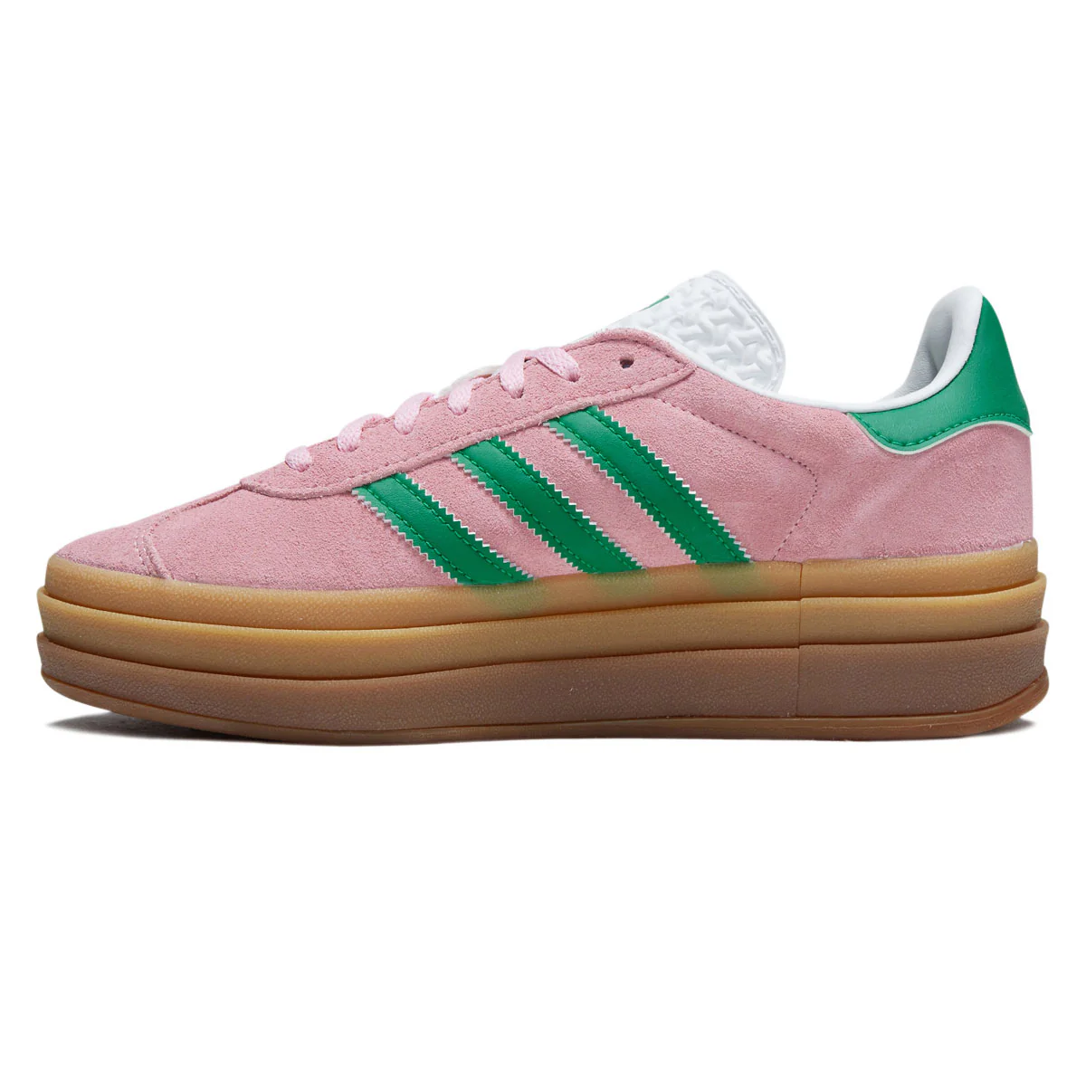 Adidas Womens Gazelle Bold Shoes - True Pink/Green/Ftwr White - Image 2