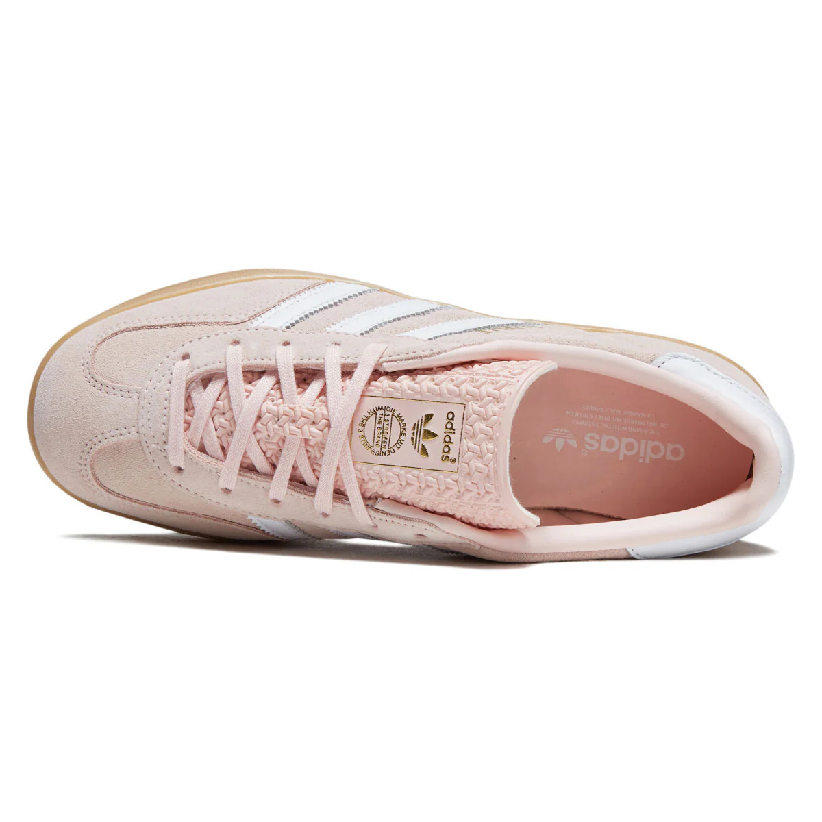 Adidas Womens Gazelle Indoor Shoes - Sandy Pink/Ftwr White/Gum - Image 3