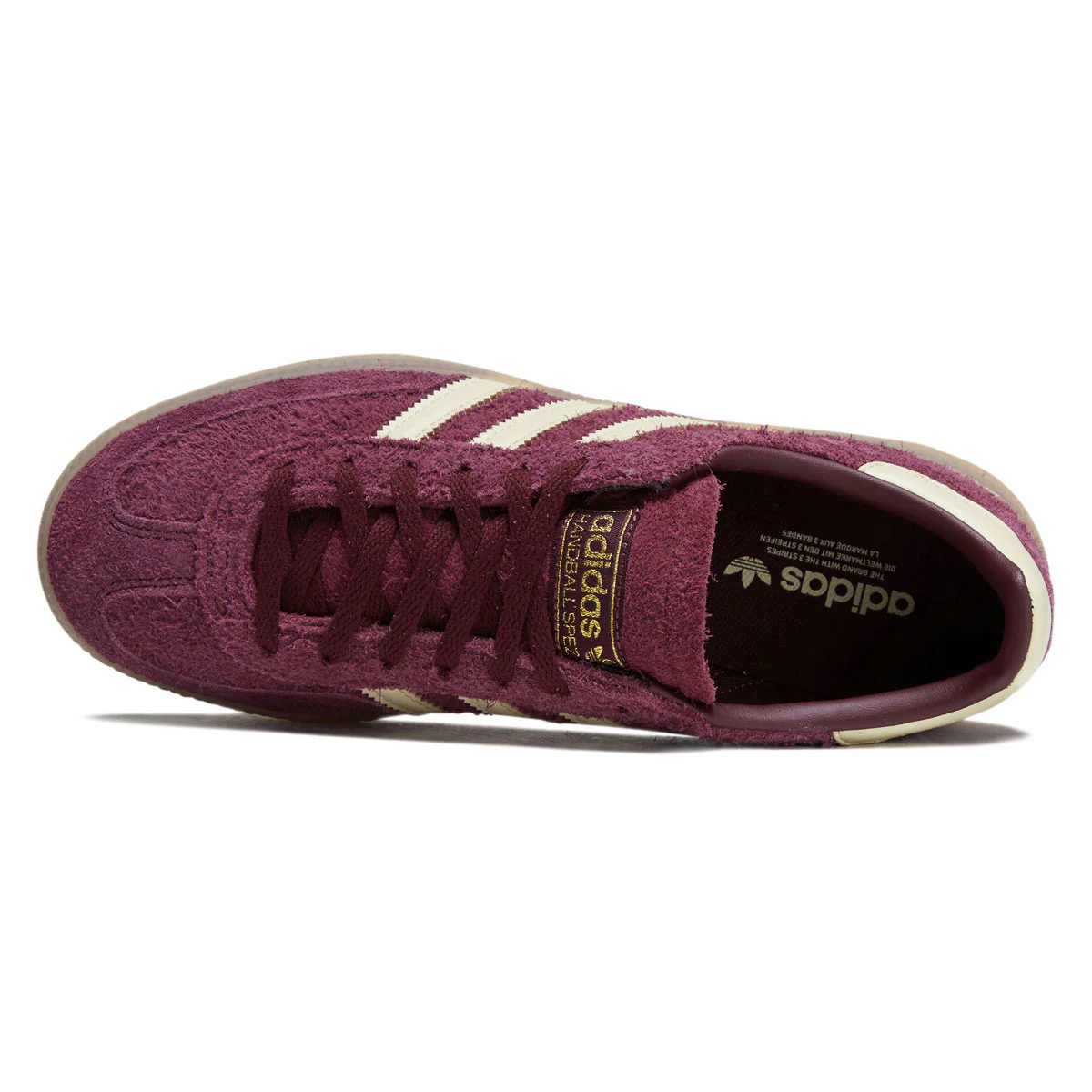 Adidas Womens Handball Spezial Shoes - Maroon/Warm Vanilla/Gold Metallic - Image 3