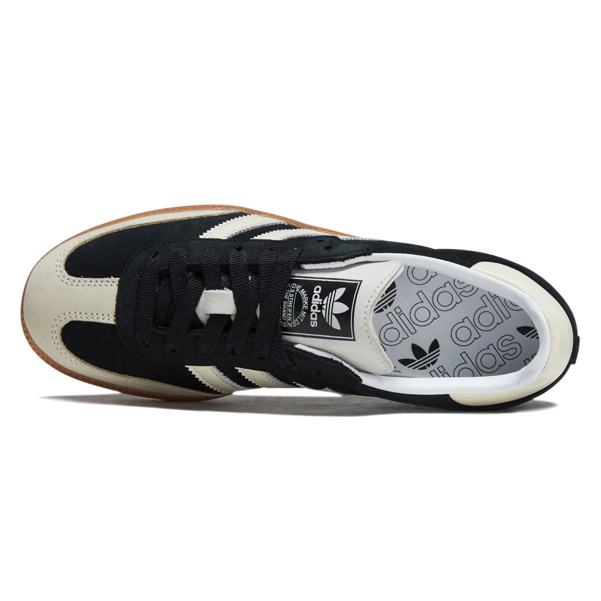Adidas Womens Samba OG Shoes - Core Black/Wonder White/Silver Metallic - Image 3