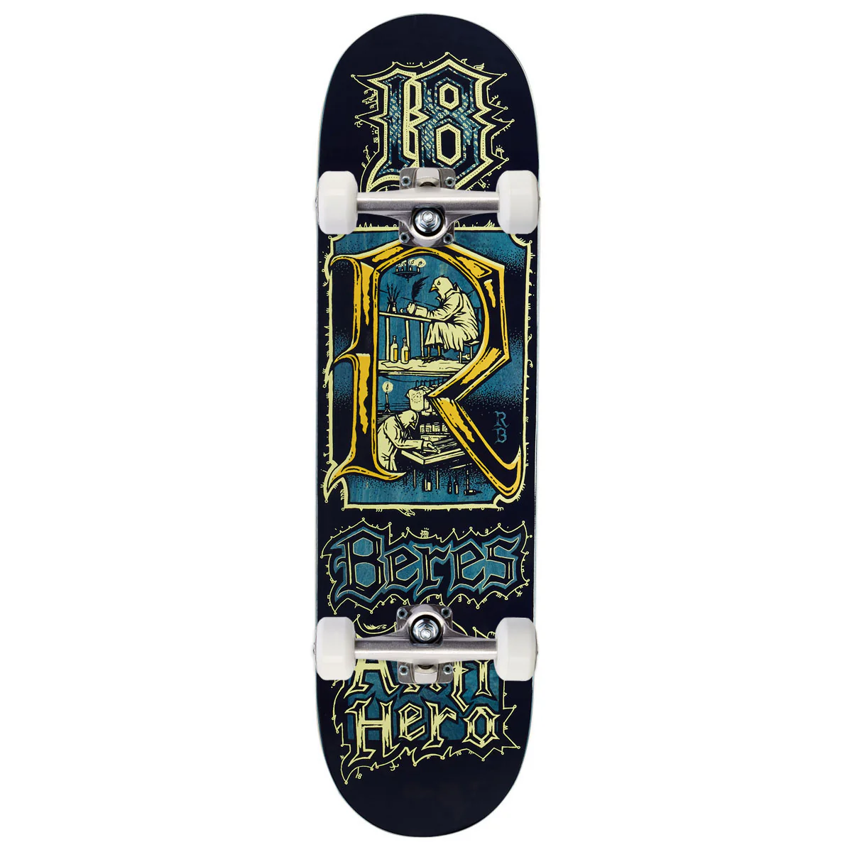 Anti-Hero Beres Medieval Skateboard Complete - Navy - 8.50"