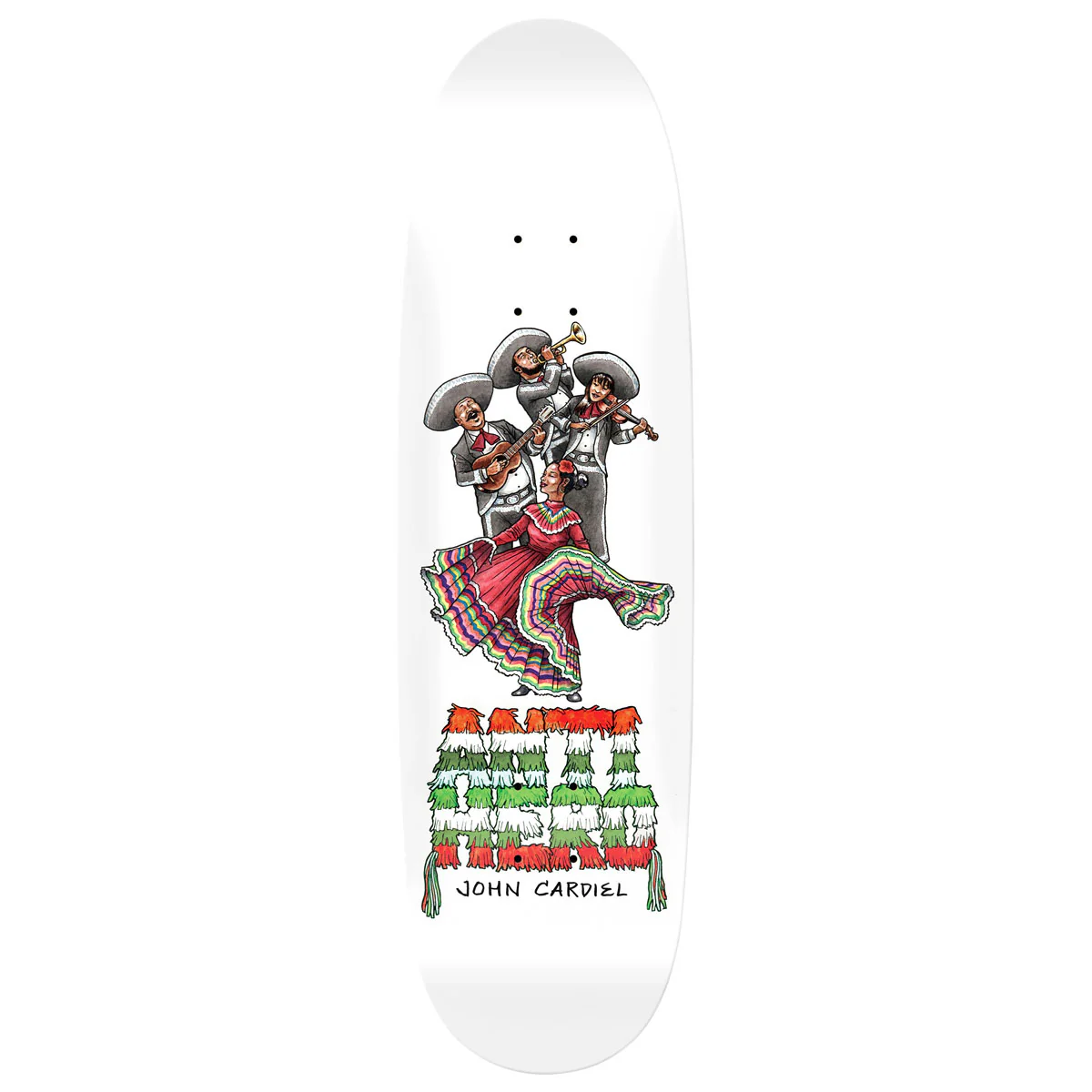 Anti-Hero Cardiel Liberdad Skateboard Deck - White - 9.18"
