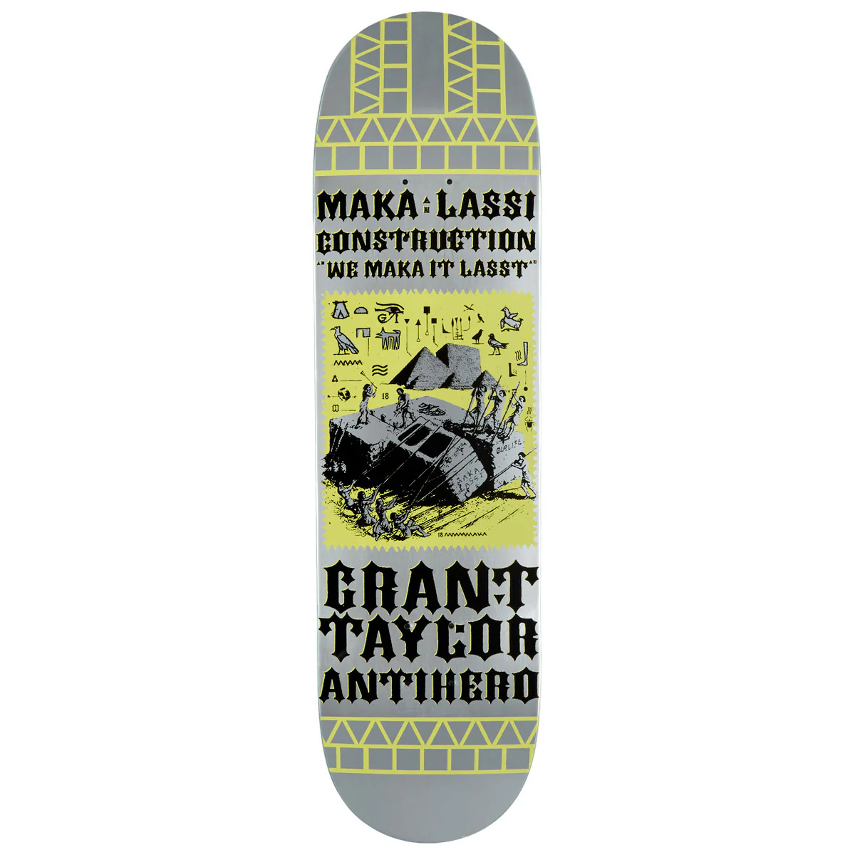 Anti-Hero Grant Makalassi Construction Re-color DBX Skateboard Deck - Silver - 8.50"