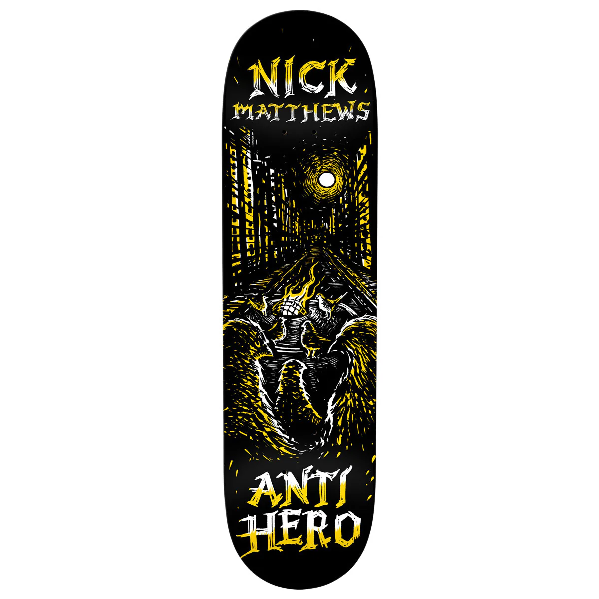 Anti-Hero Matthews Fireside Skateboard Deck - Black - 8.50"