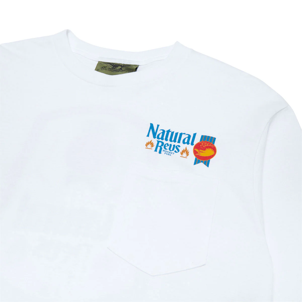 Anti-Hero Natty Revs Long Sleeve Pocket T-Shirt - White/Multi Color - Image 3