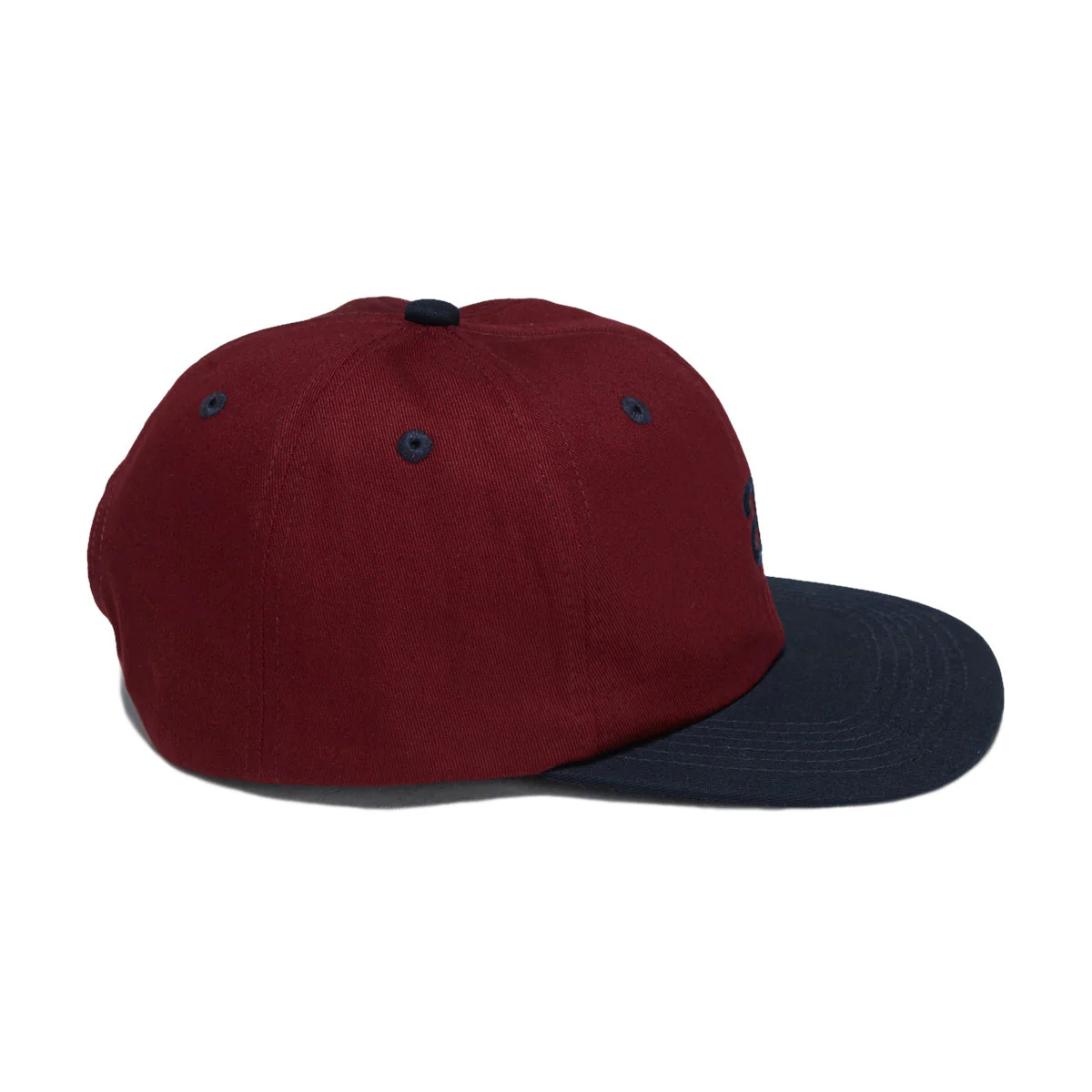 Autumn Twill 6 Panel Snapback Hat - Burgundy - Image 3