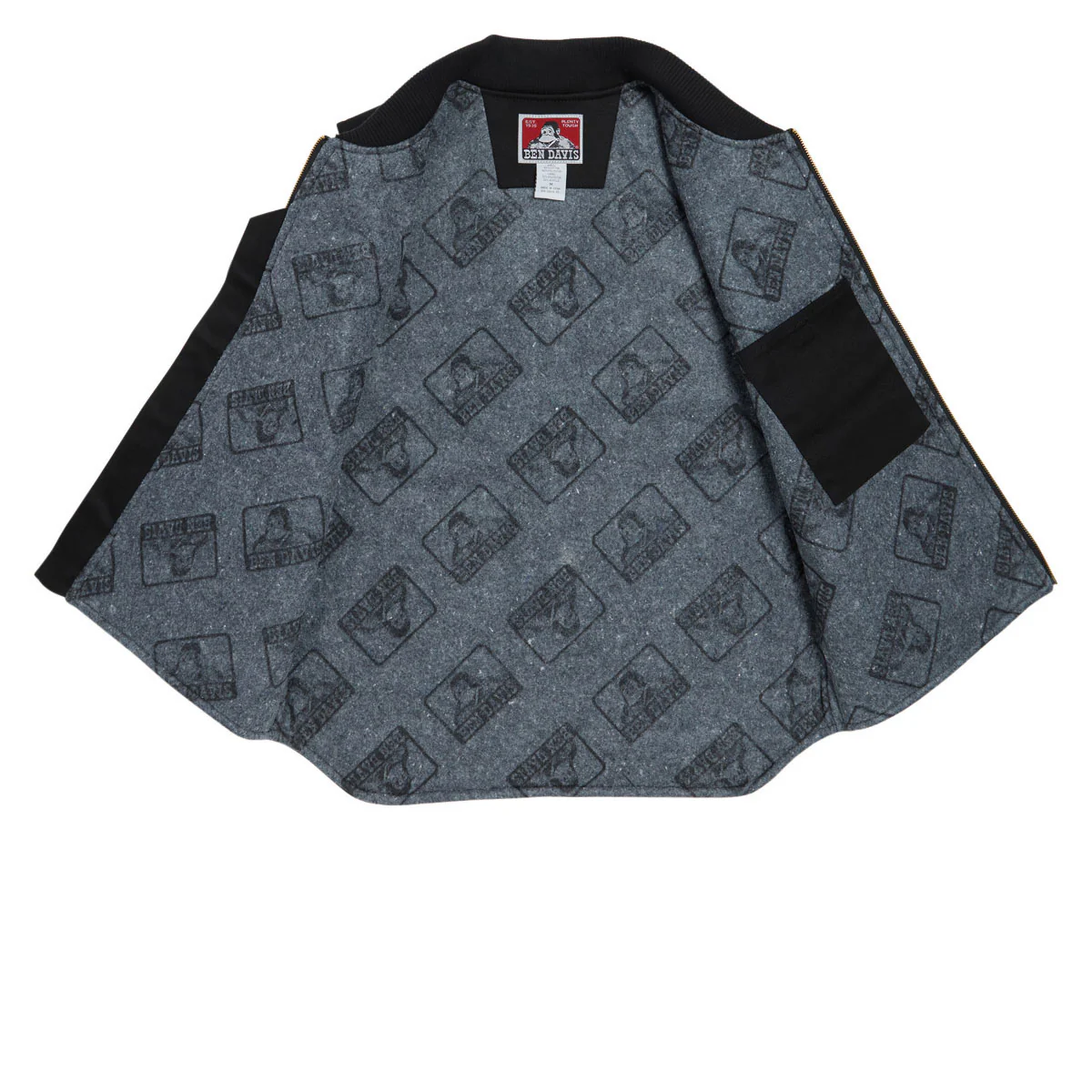 Ben Davis Lined Vest Jacket - Black - Image 3