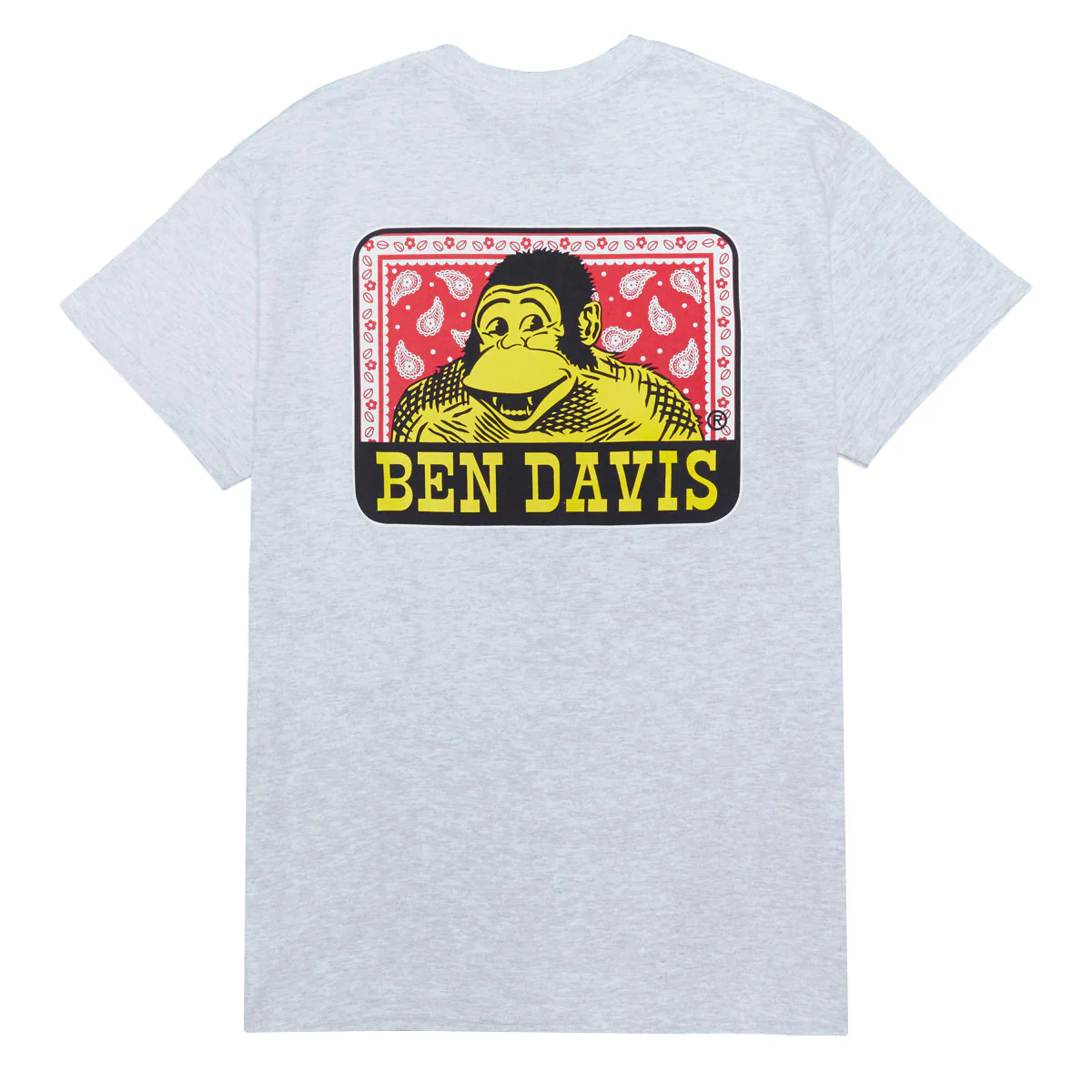 Ben Davis Paisley Logo T-Shirt - Ash Grey