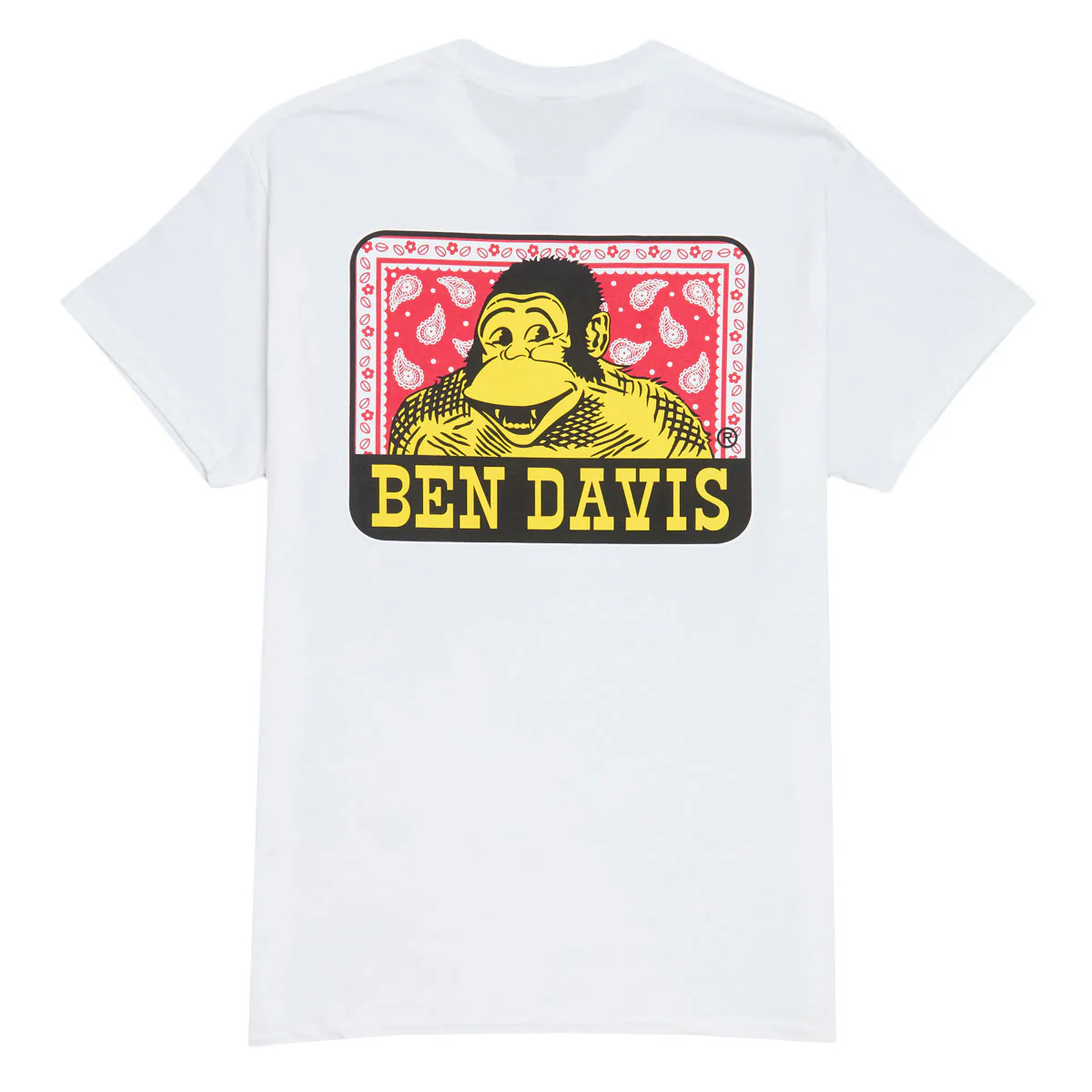 Ben Davis Paisley Logo T-Shirt - White