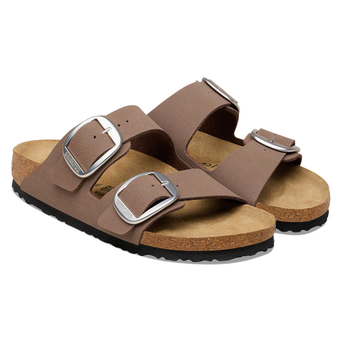 Birkenstock Womens Arizona Big Buckle Sandals Shoes - Mocha Birkibuc - Image 2