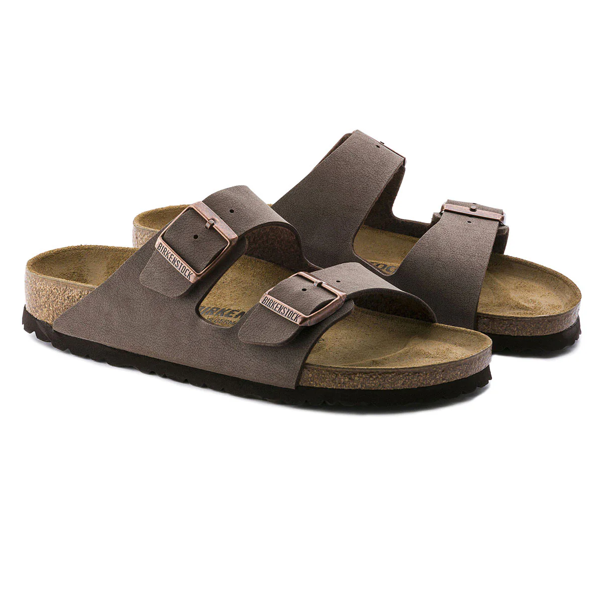 Birkenstock Womens Arizona Sandals - Mocha Birkibuc - Image 2