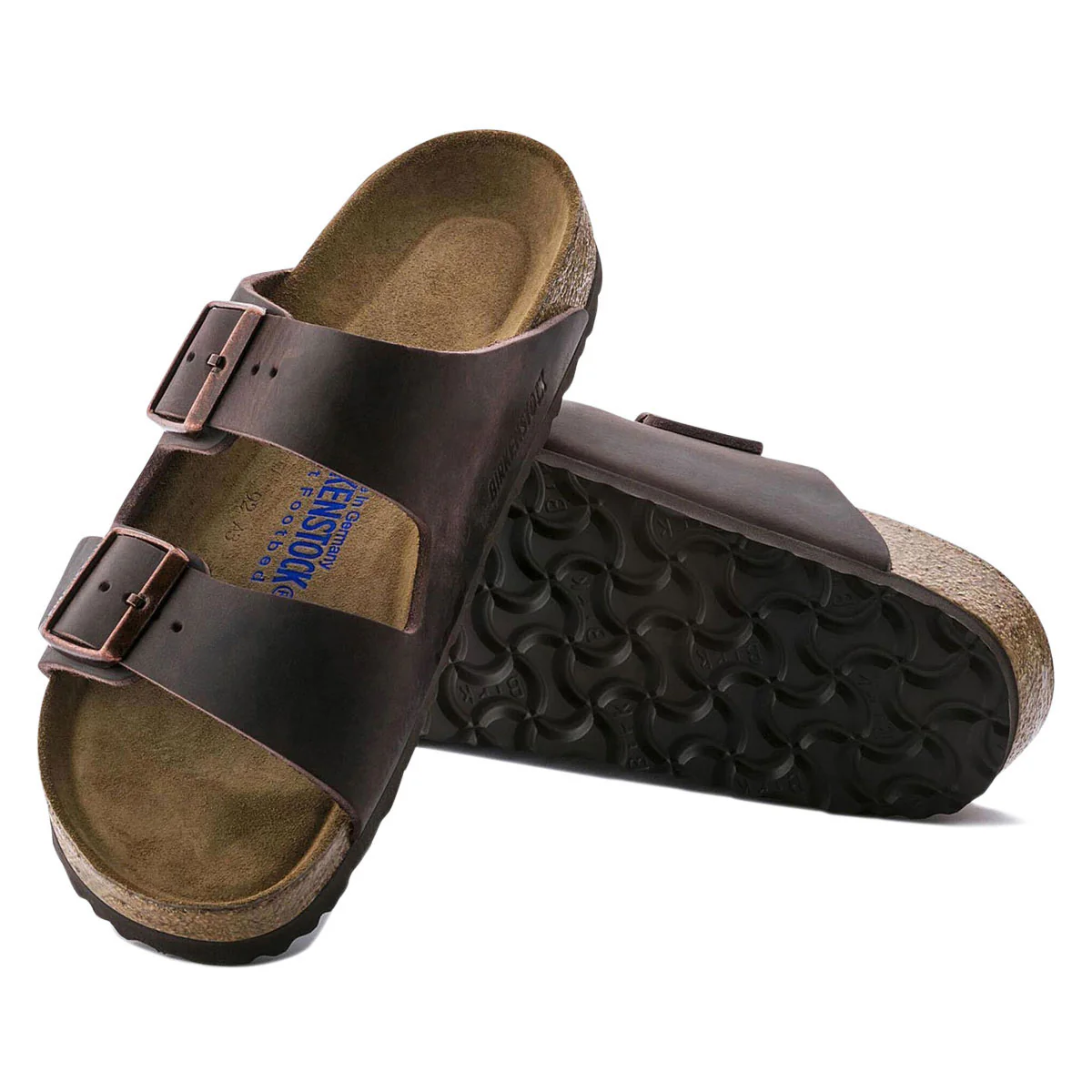 Birkenstock Womens Arizona Soft Footbed Sandals Shoes - Habana Oiled Leather - Image 4