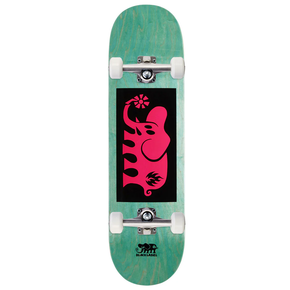 Black Label Elephant Block Skateboard Complete - Pink - 8.25"