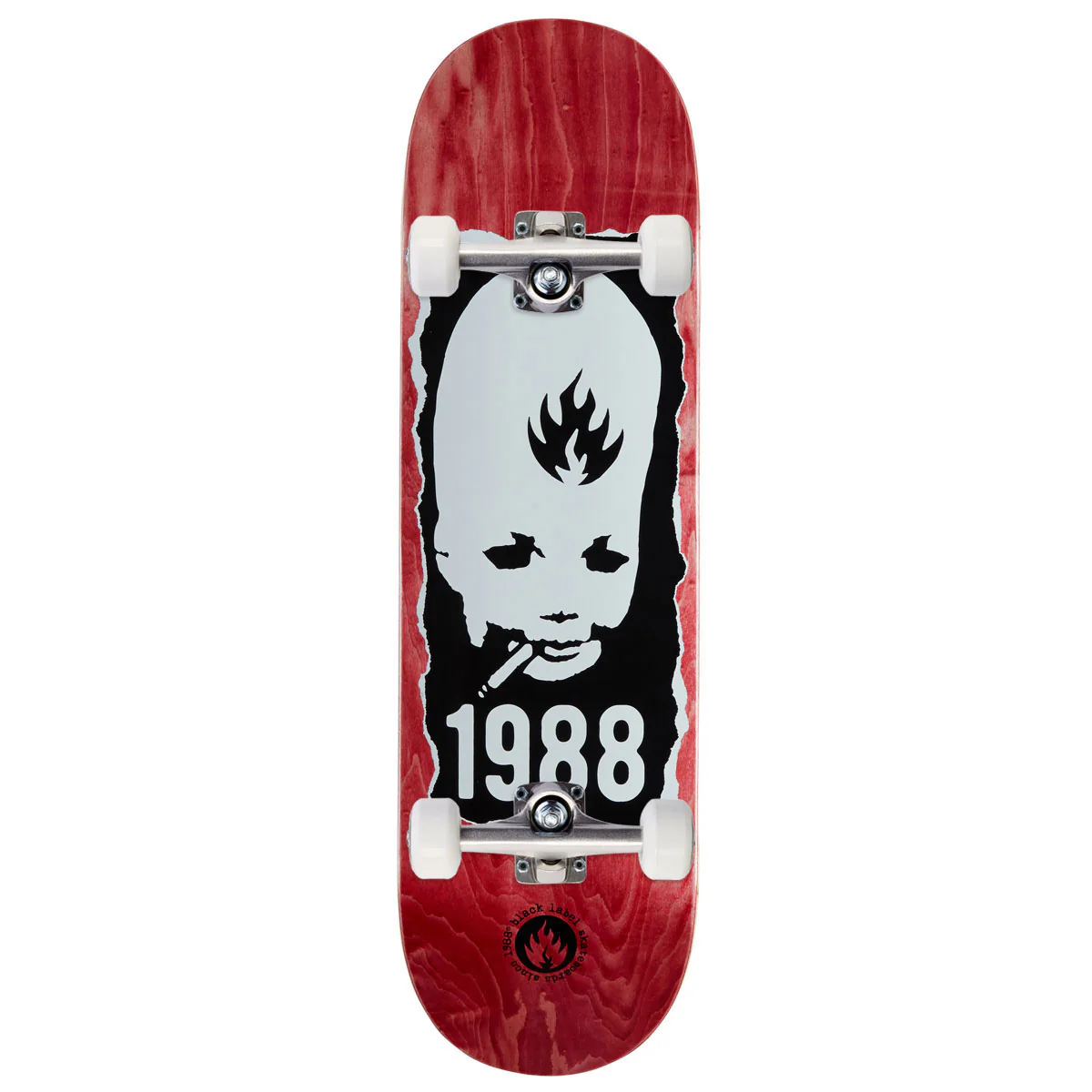 Black Label Thumbhead Torn Skateboard Complete - 9.00"