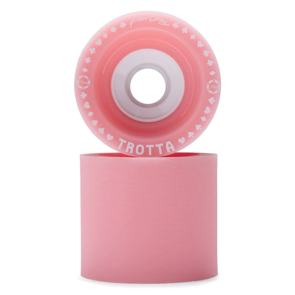 Blood Orange Cole Trotta Series 78a Longboard Wheels - Peach - 70mm - Image 2