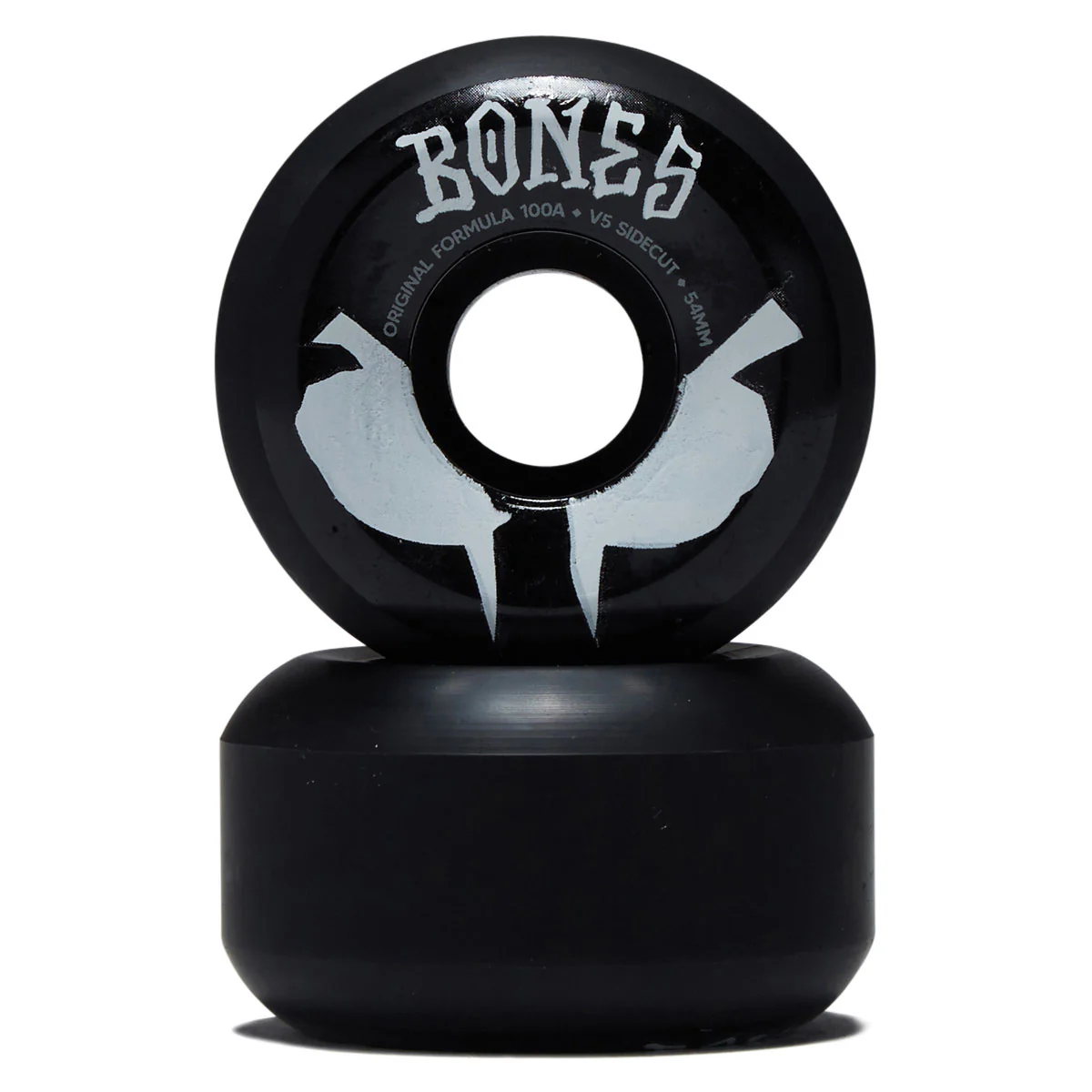Bones 100s Sidecuts 100a V5 Sidecut Skateboard Wheels - Black 2026 - 54mm - Image 2