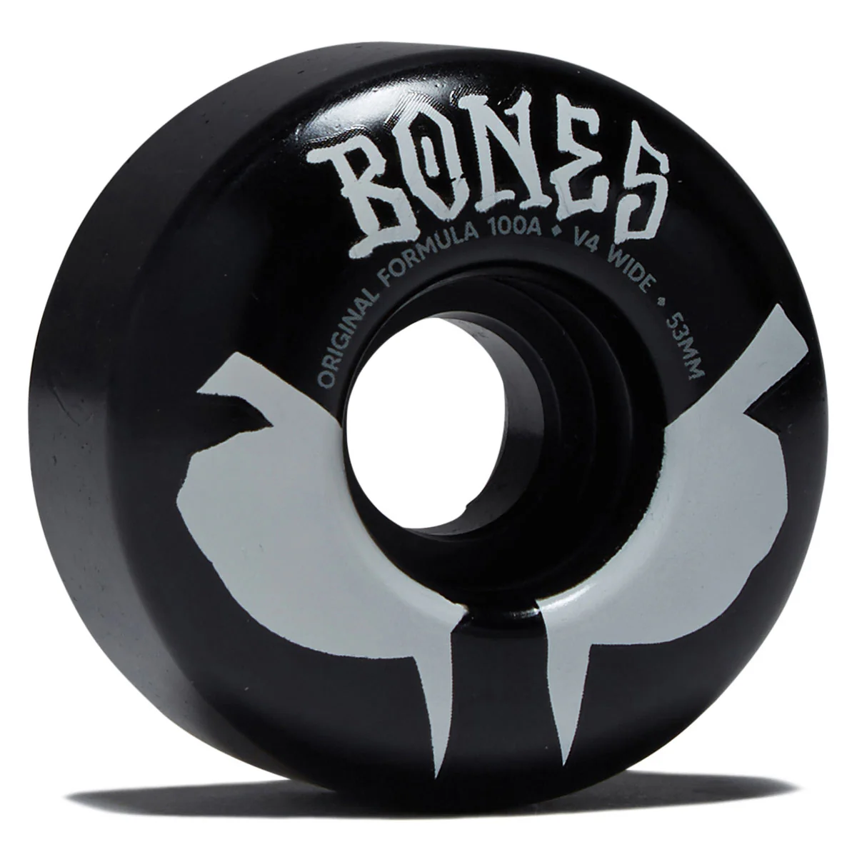 Bones 100s Wides 100a V4 Wide Skateboard Wheels - Black 2026 - 53mm