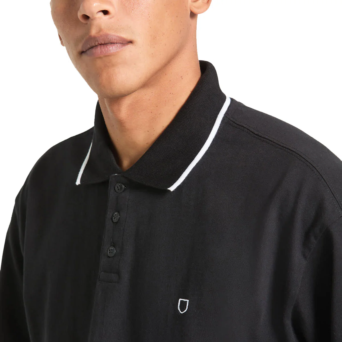 Brixton Anton Polo Shirt - Black - Image 4