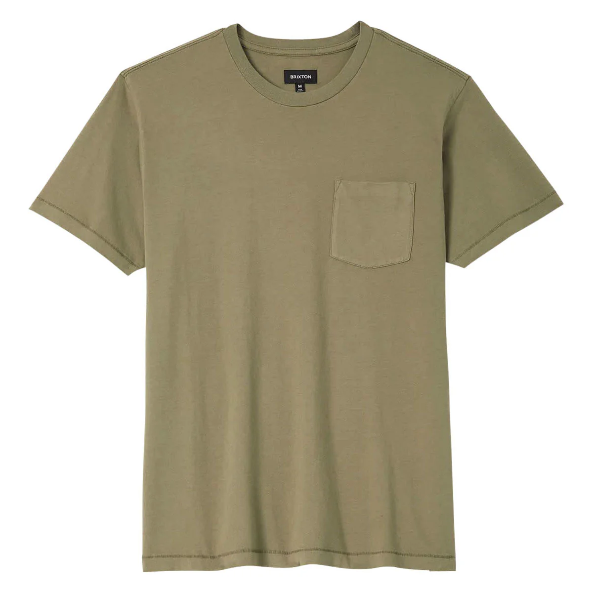 Brixton Baseline Pocket T-Shirt - Olive Surplus Vintage Wash