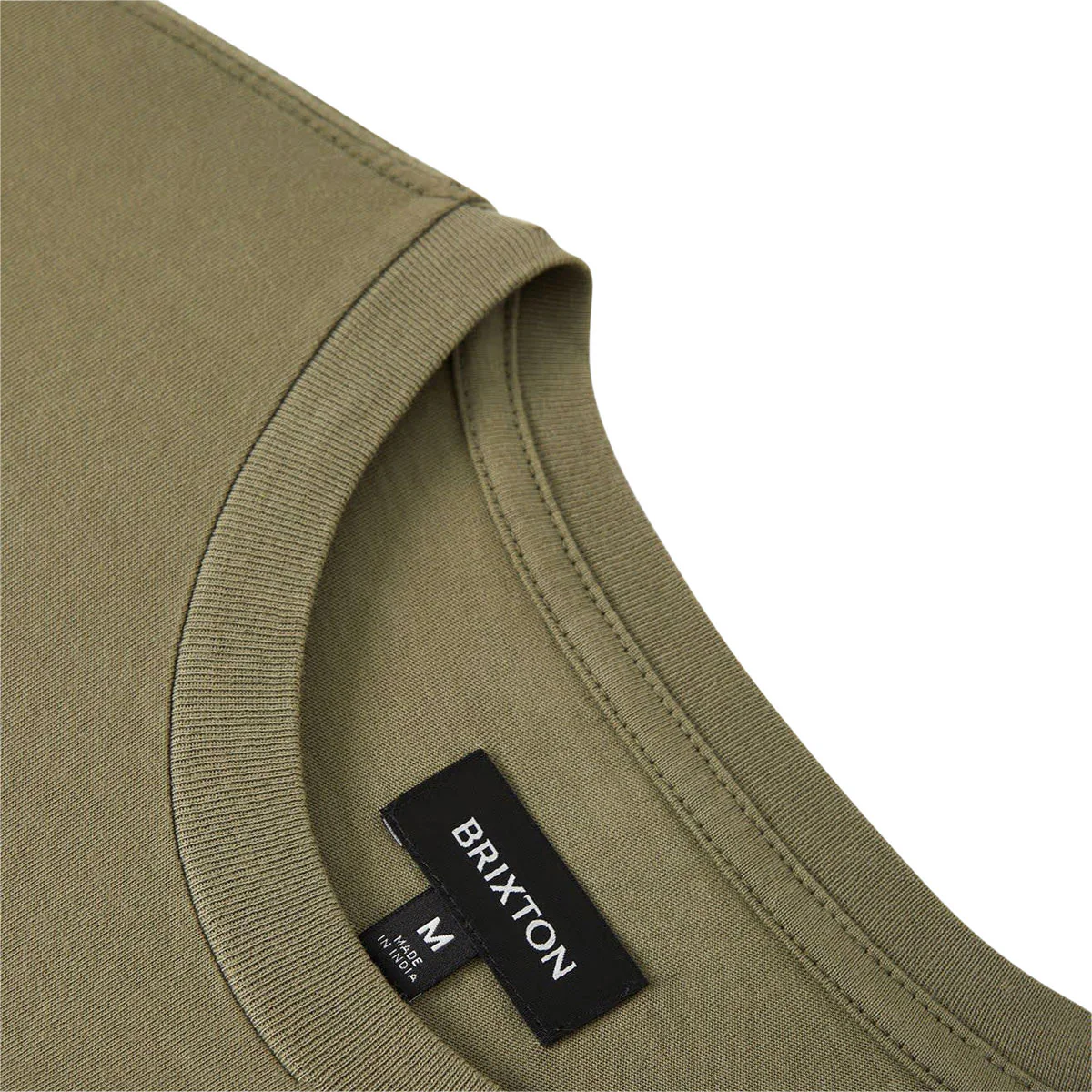 Brixton Baseline Pocket T-Shirt - Olive Surplus Vintage Wash - Image 3