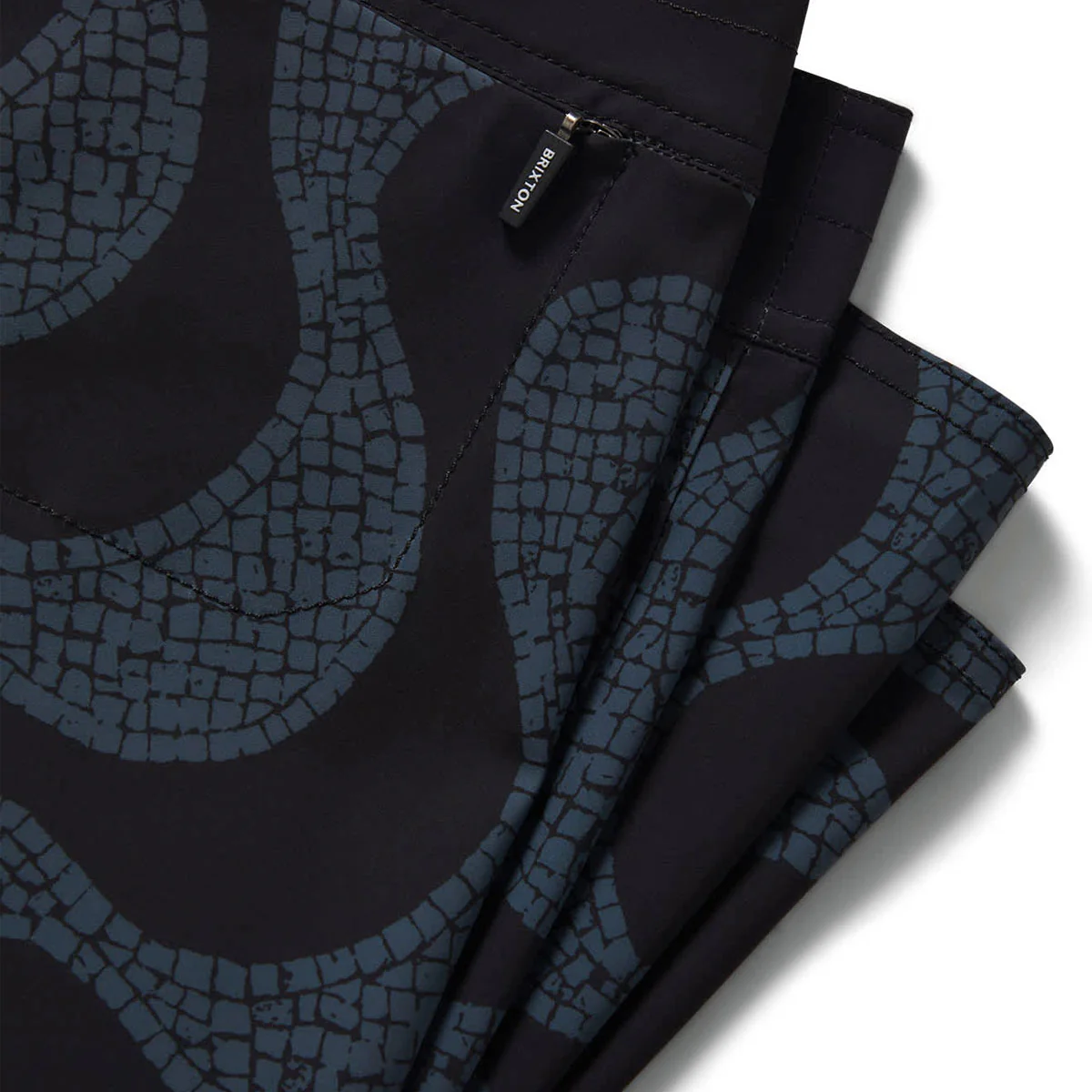 Brixton Blitz 19 Boardshorts - Black/Future Grey Warped Tile - Image 3