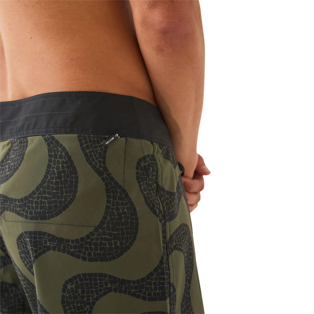 Brixton Blitz 19" Boardshorts - Dark Olive/Black - Image 5