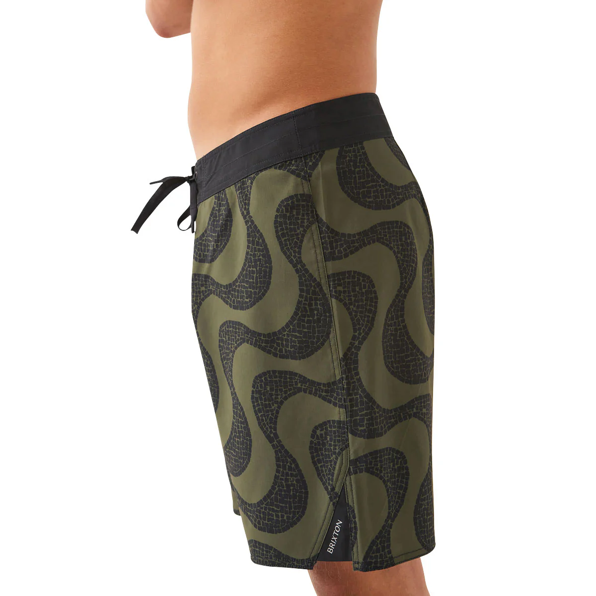 Brixton Blitz 19" Boardshorts - Dark Olive/Black - Image 6