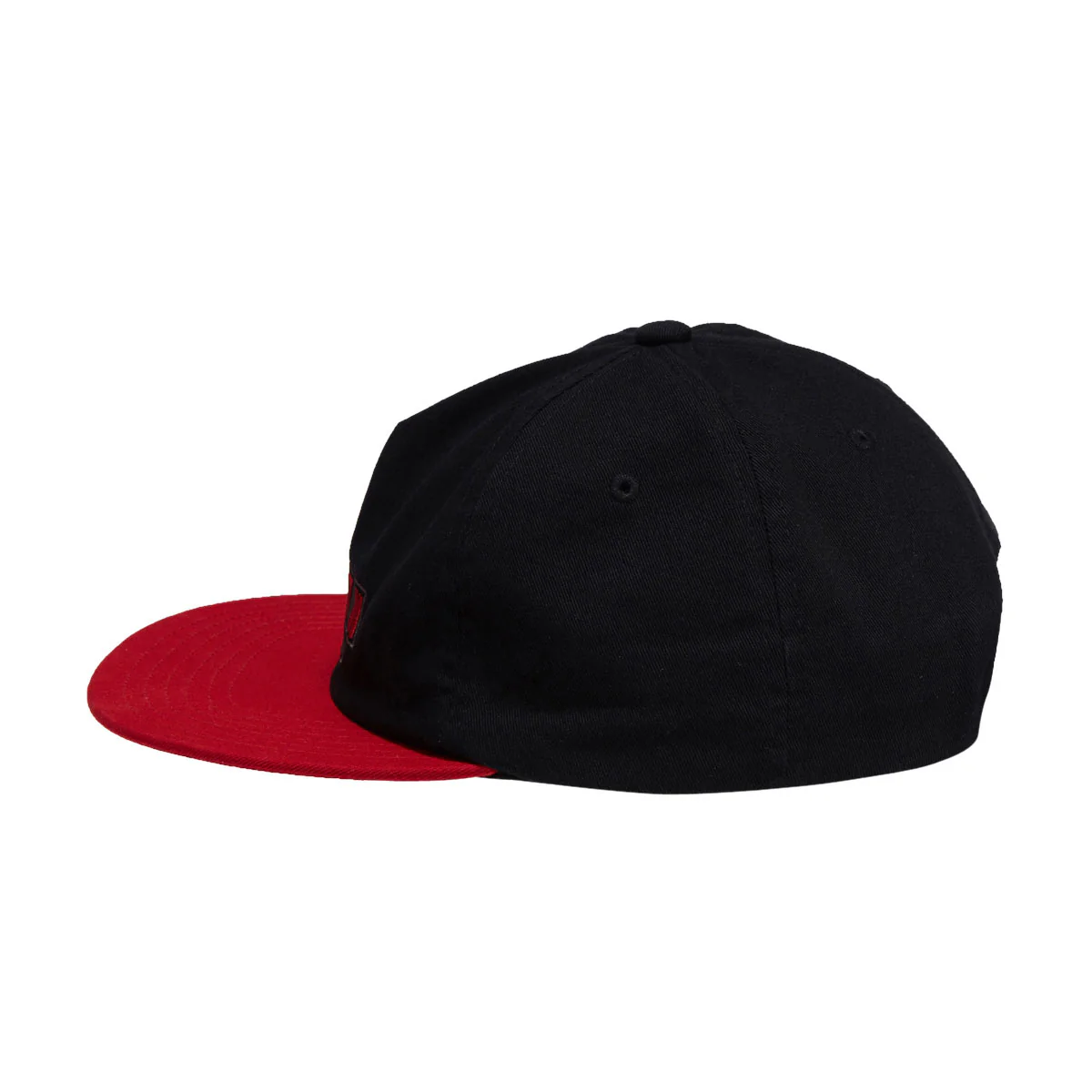 Brixton Blocked Snapback Hat - Black/Red - Image 3