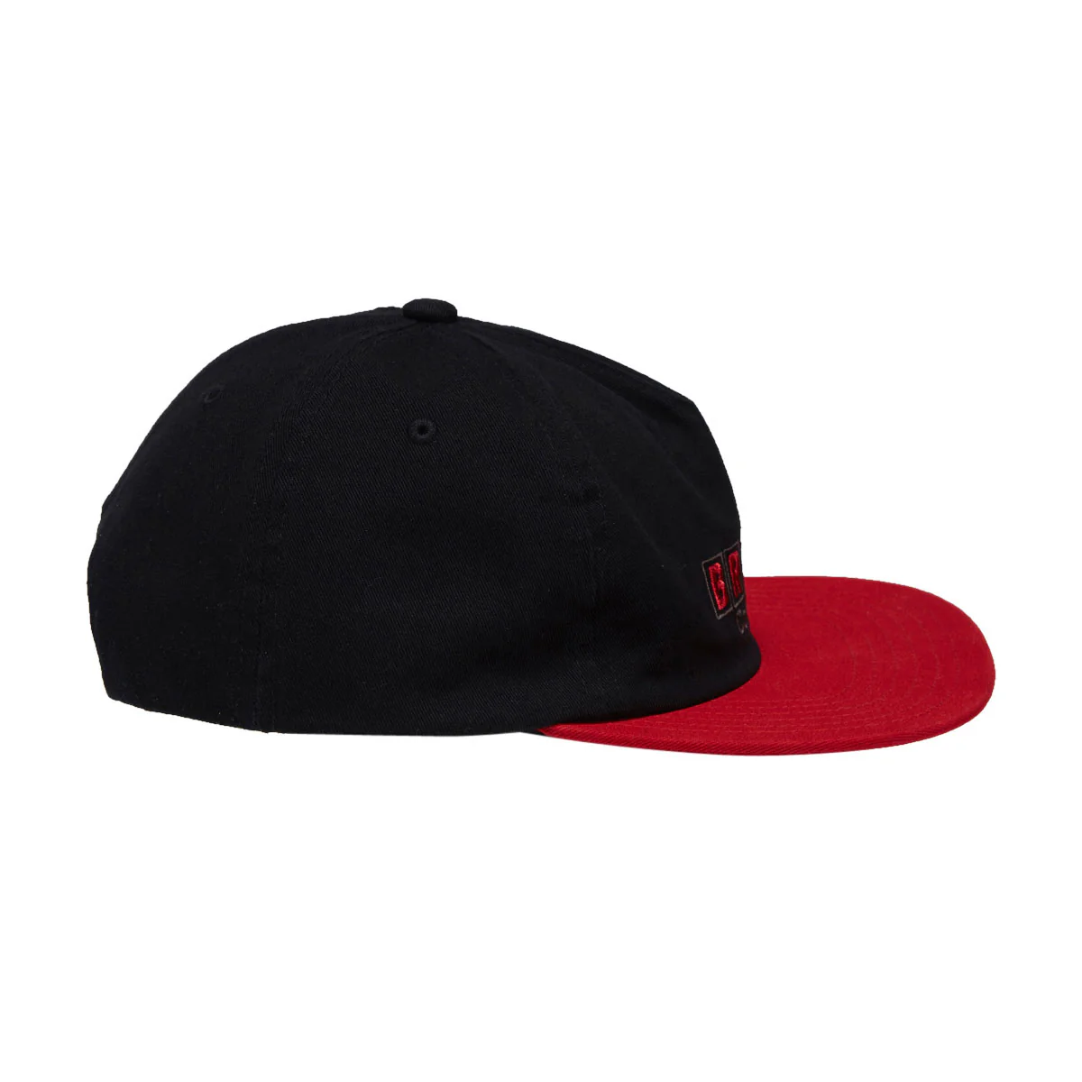 Brixton Blocked Snapback Hat - Black/Red - Image 4