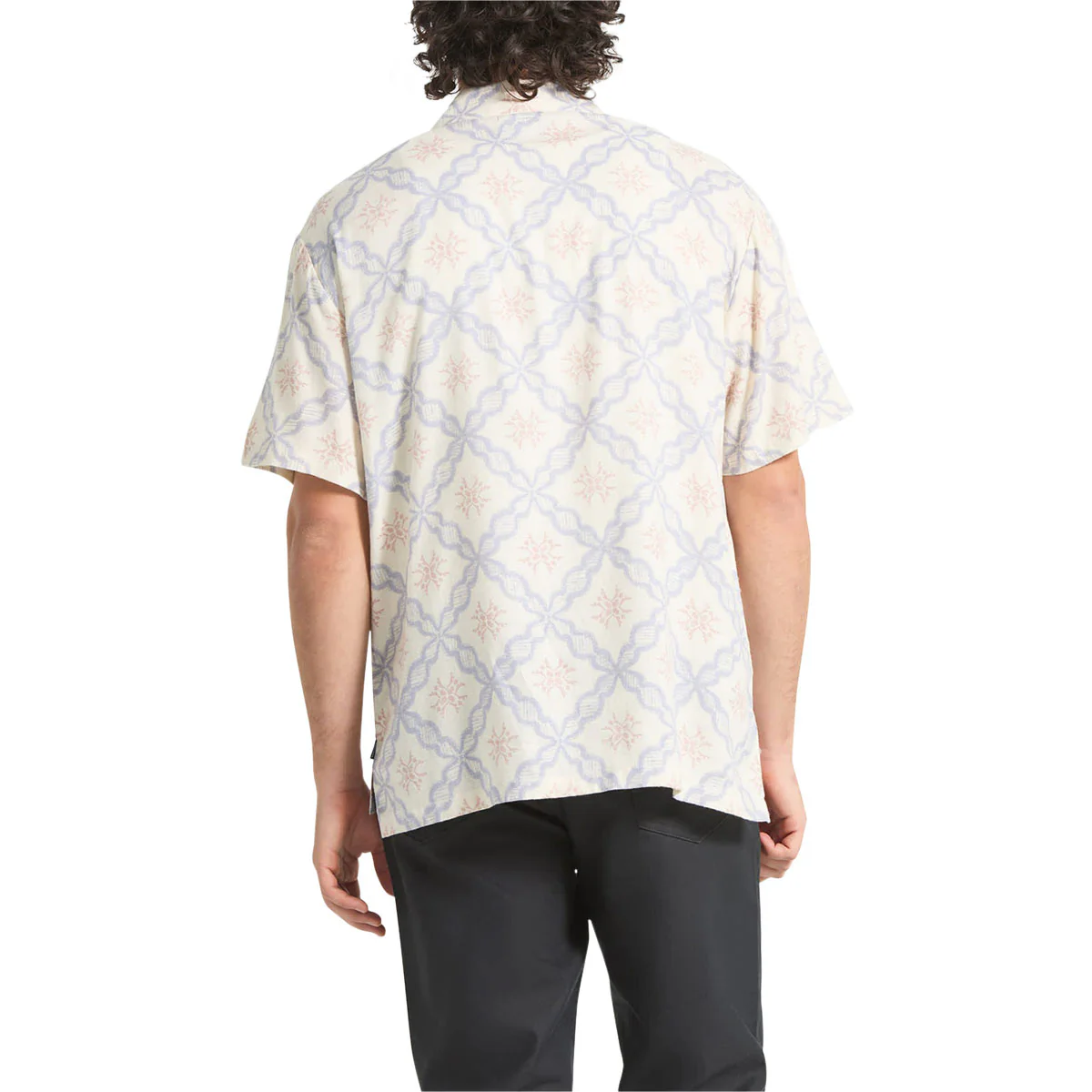 Brixton Bunker Slub Shirt - Off White/Blue Tile - Image 2