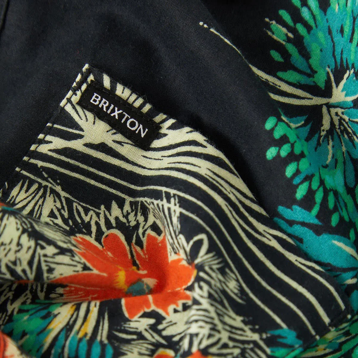 Brixton Charter Print Shirt - Black/Floral - Image 4