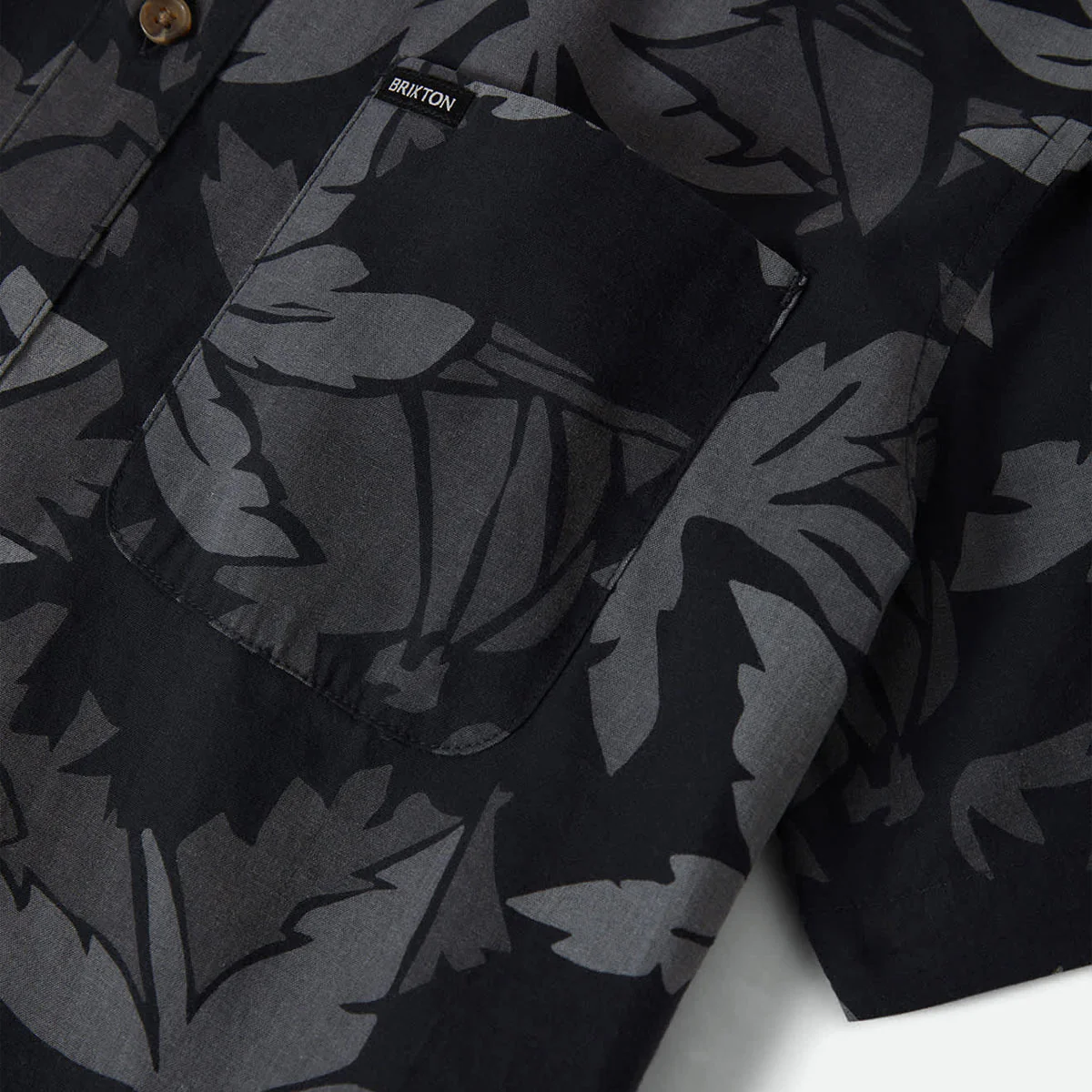 Brixton Charter Print Shirt - Black/Trooper/Future Grey Palm Floral - Image 5