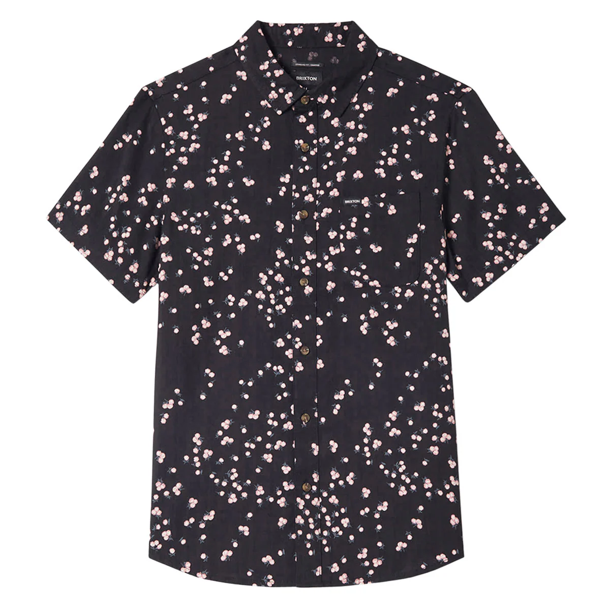 Brixton Charter Slub Shirt - Black/Pink - Image 4