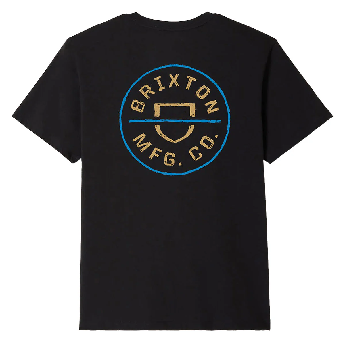 Brixton Crest II T-Shirt - Black/Copper/Medium Blue