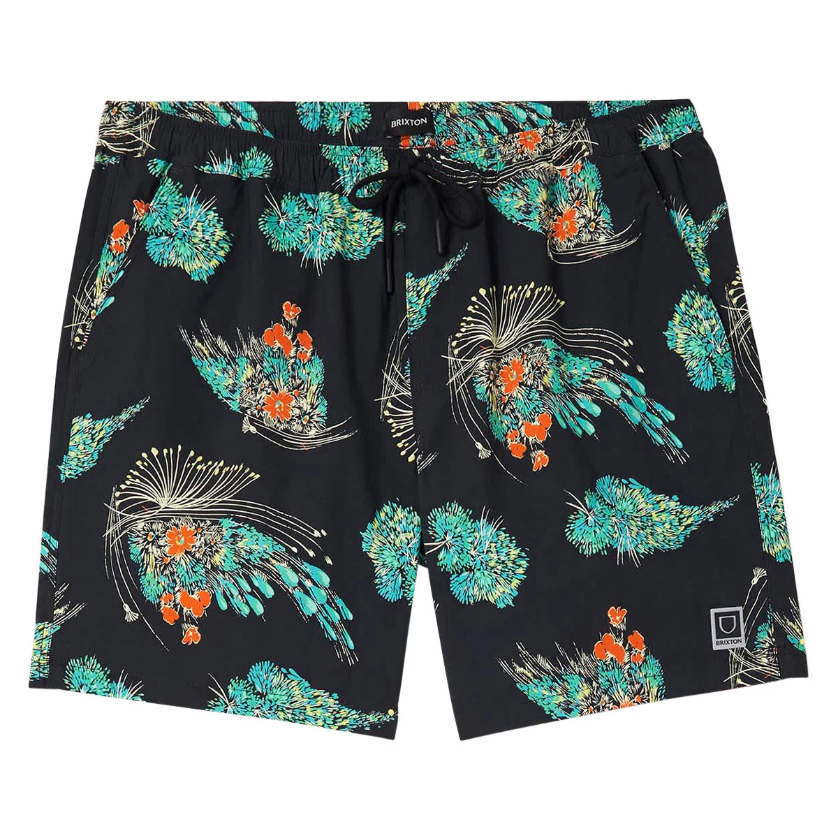 Brixton Everyday Hybrid 7" Shorts - Black Floral