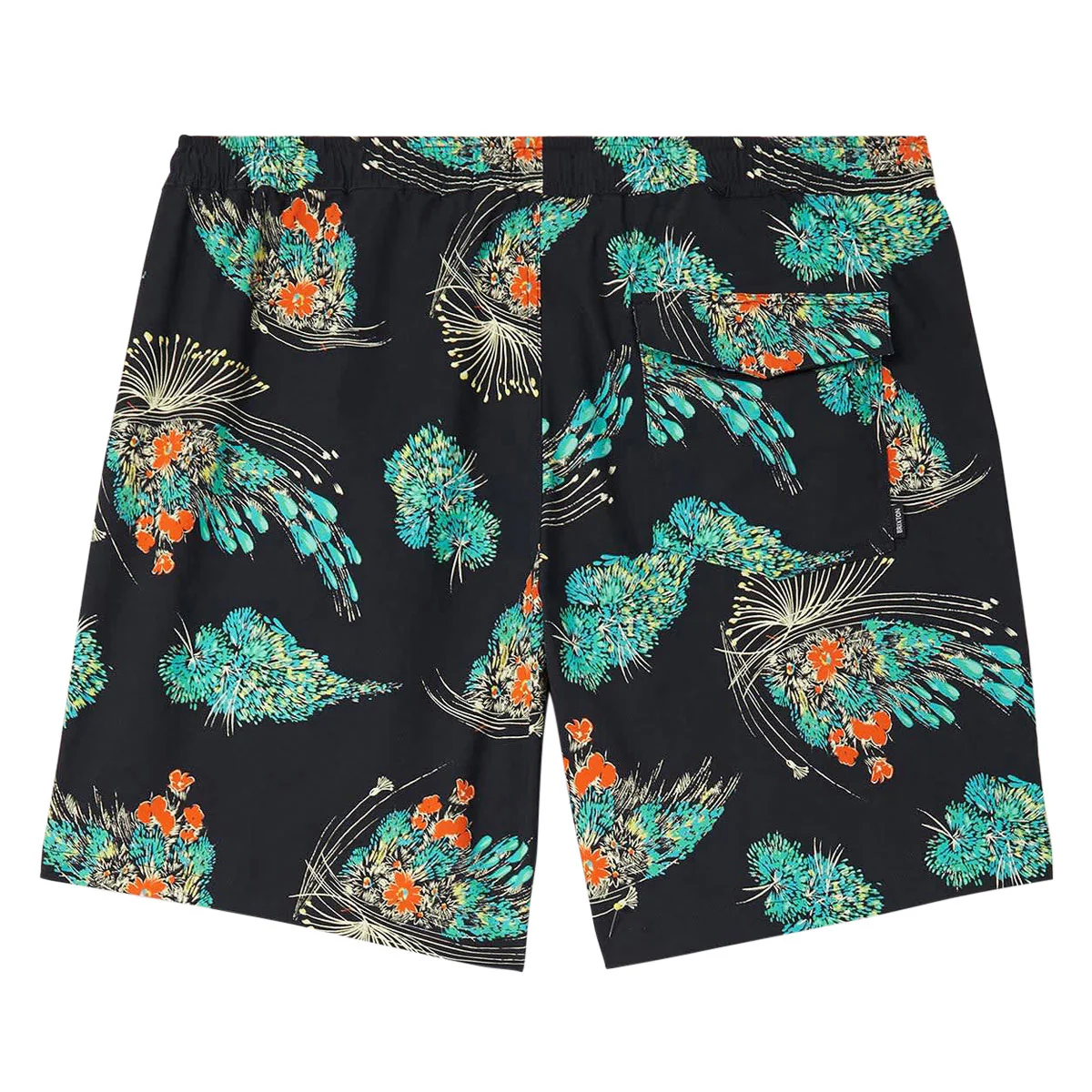 Brixton Everyday Hybrid 7" Shorts - Black Floral - Image 2