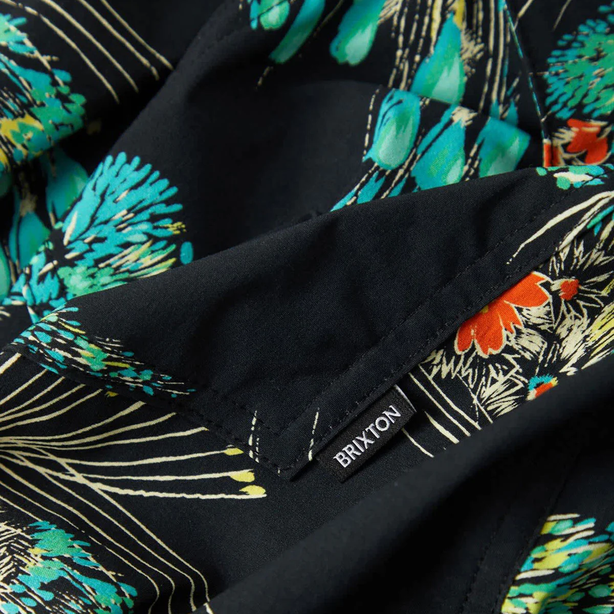 Brixton Everyday Hybrid 7" Shorts - Black Floral - Image 3