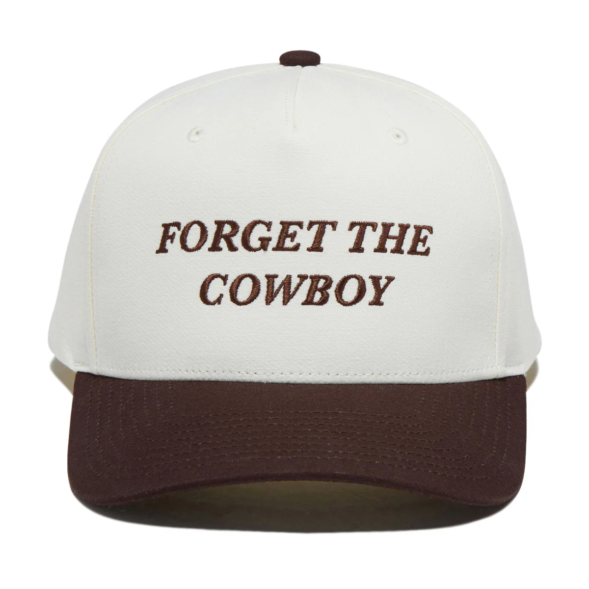 Brixton Forget The Cowboy Netplus MP Snapback Hat - Chocolate/Off White - Image 2