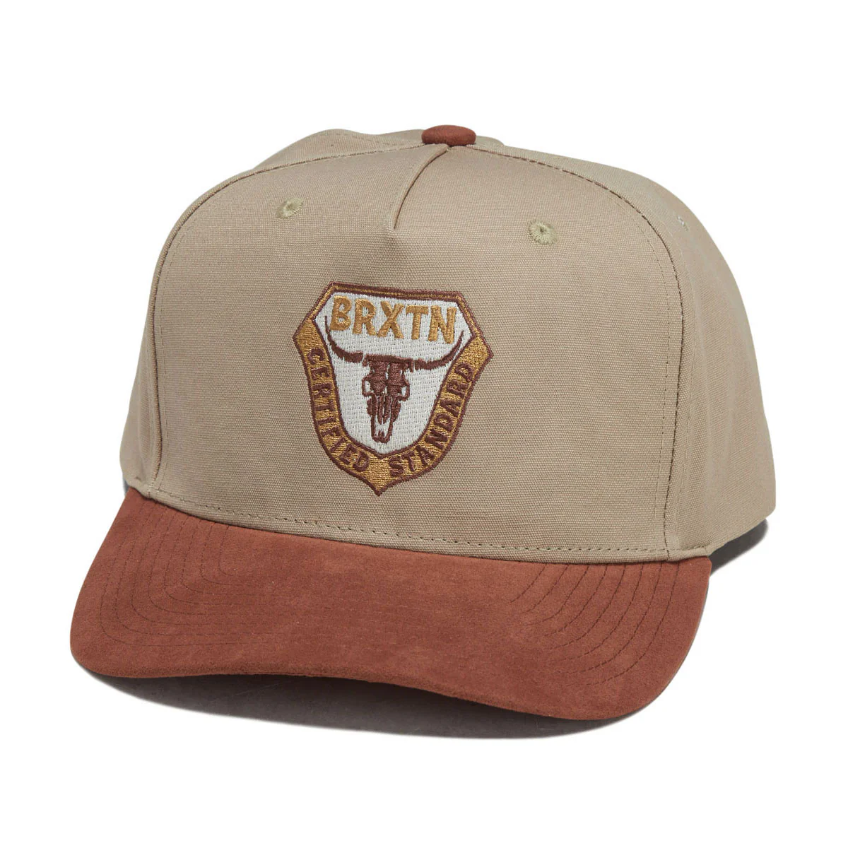 Brixton Fraser Snapback Hat - Olive Stone