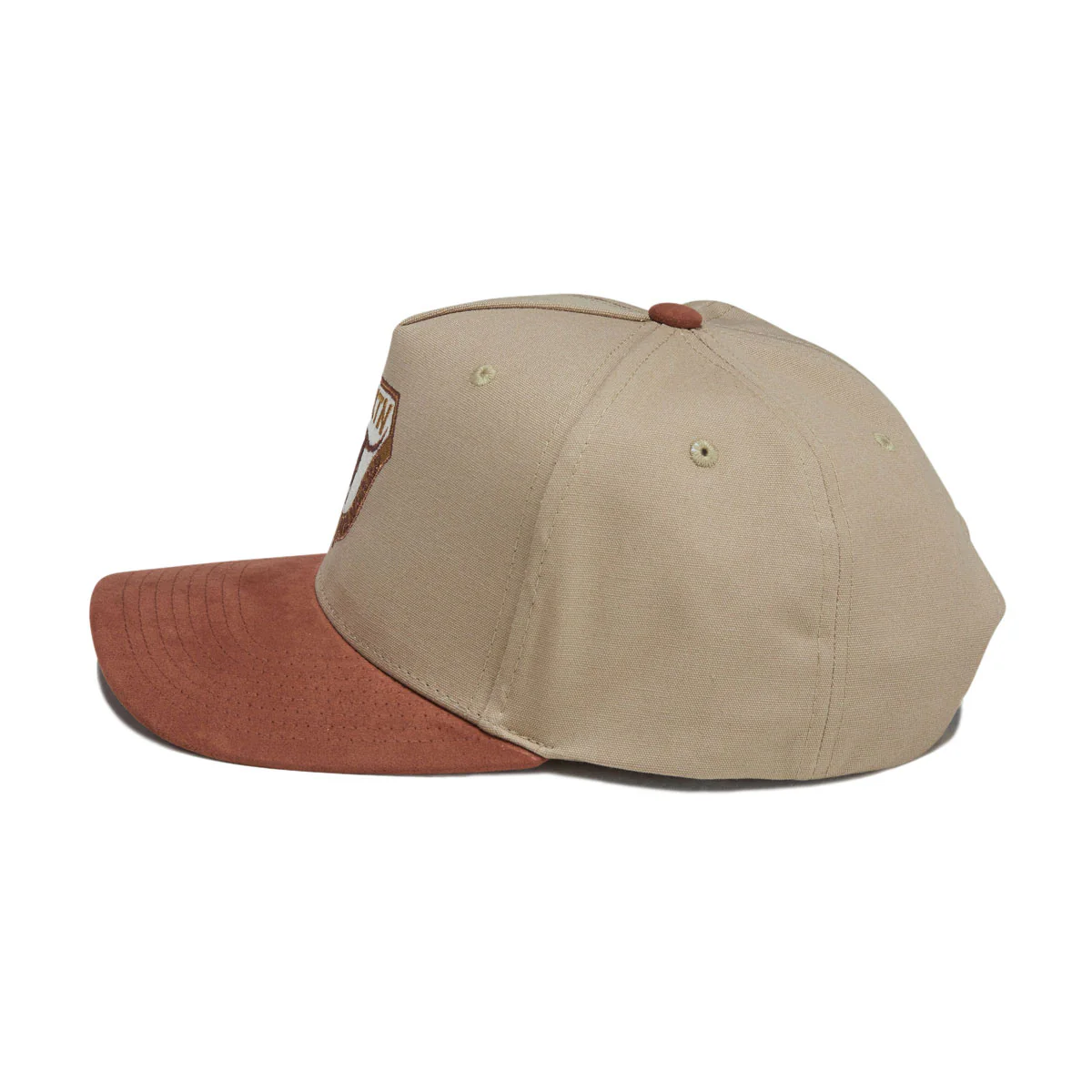 Brixton Fraser Snapback Hat - Olive Stone - Image 3