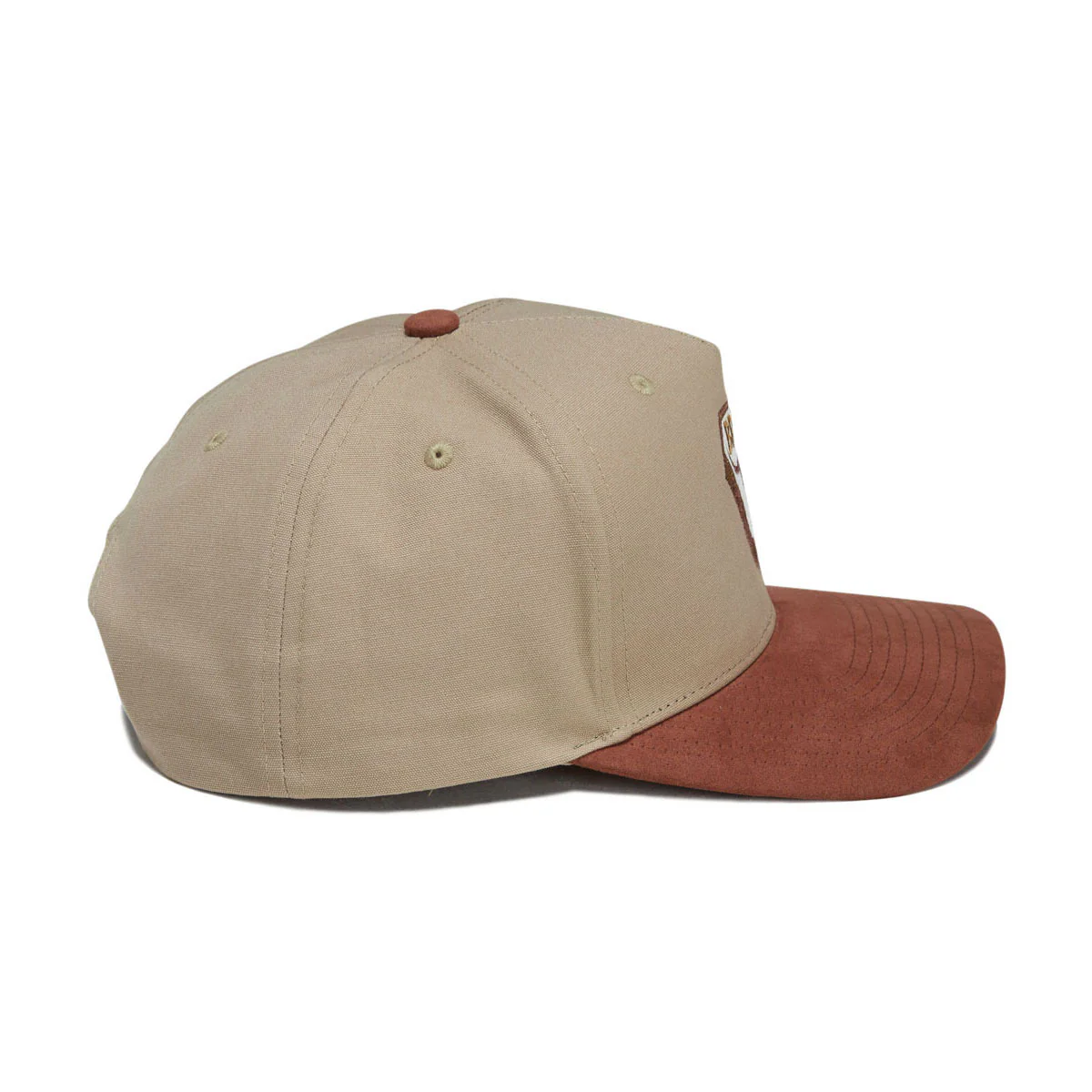 Brixton Fraser Snapback Hat - Olive Stone - Image 4