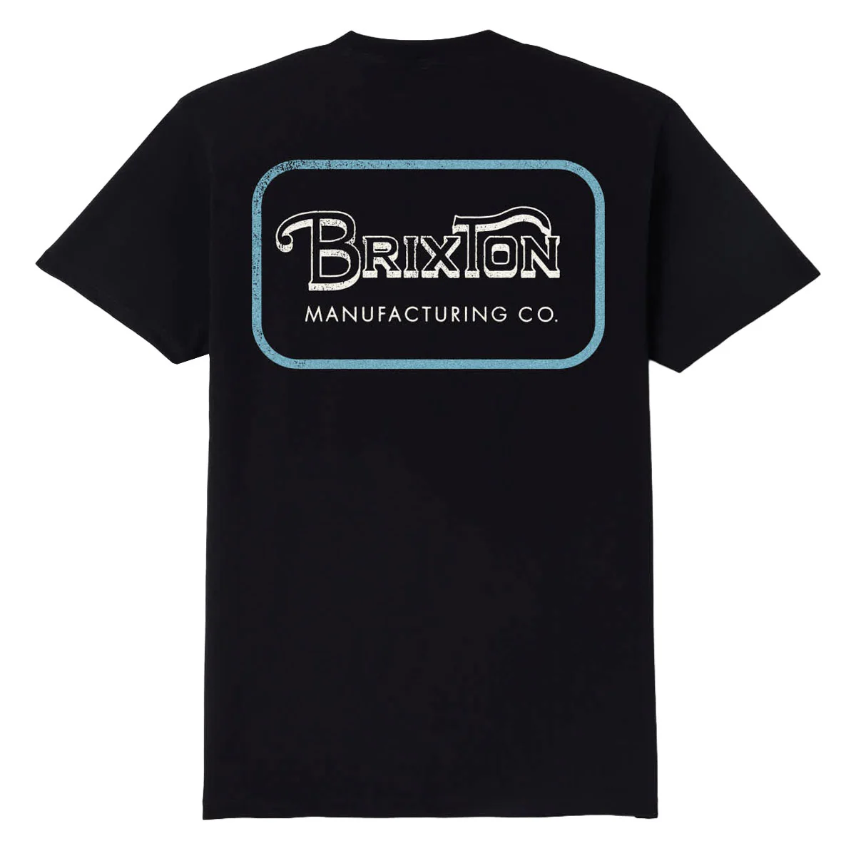 Brixton Grade T-Shirt - Black/Off White/Retro Blue
