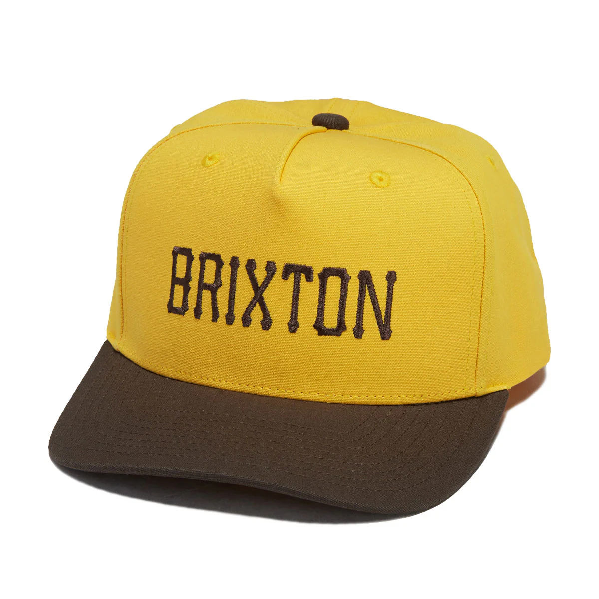Brixton Homerun Snapback Hat - Golden Hour/Walnut Brown